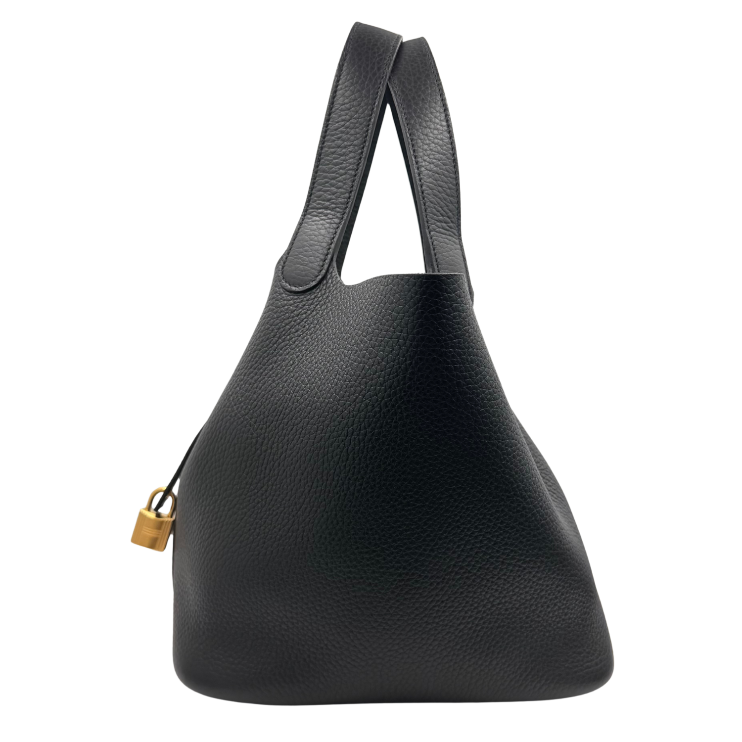 Hermès Picotin Lock 22 Clemence Black with Gold Hardware