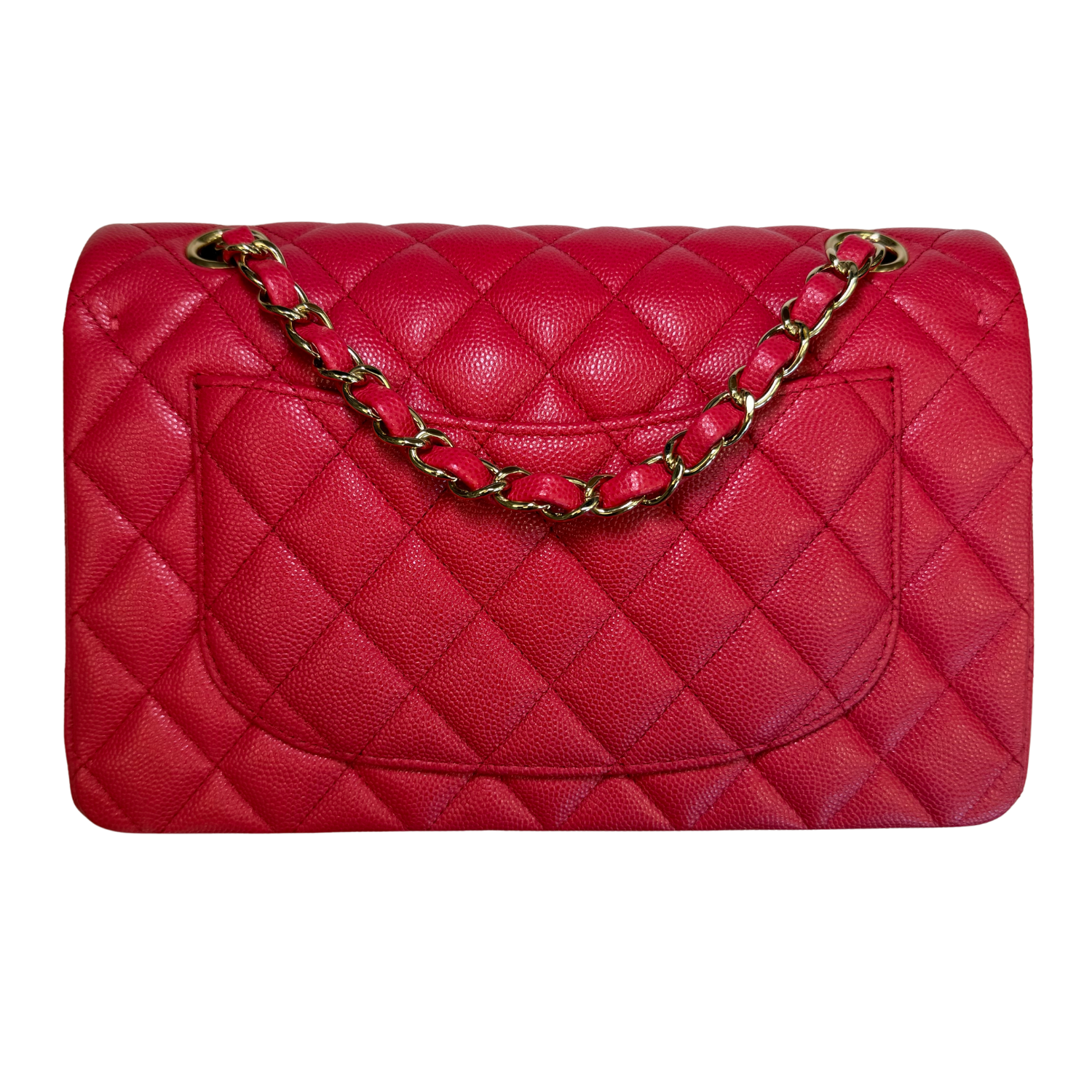 Chanel Small Classic Double Flap Raspberry Red