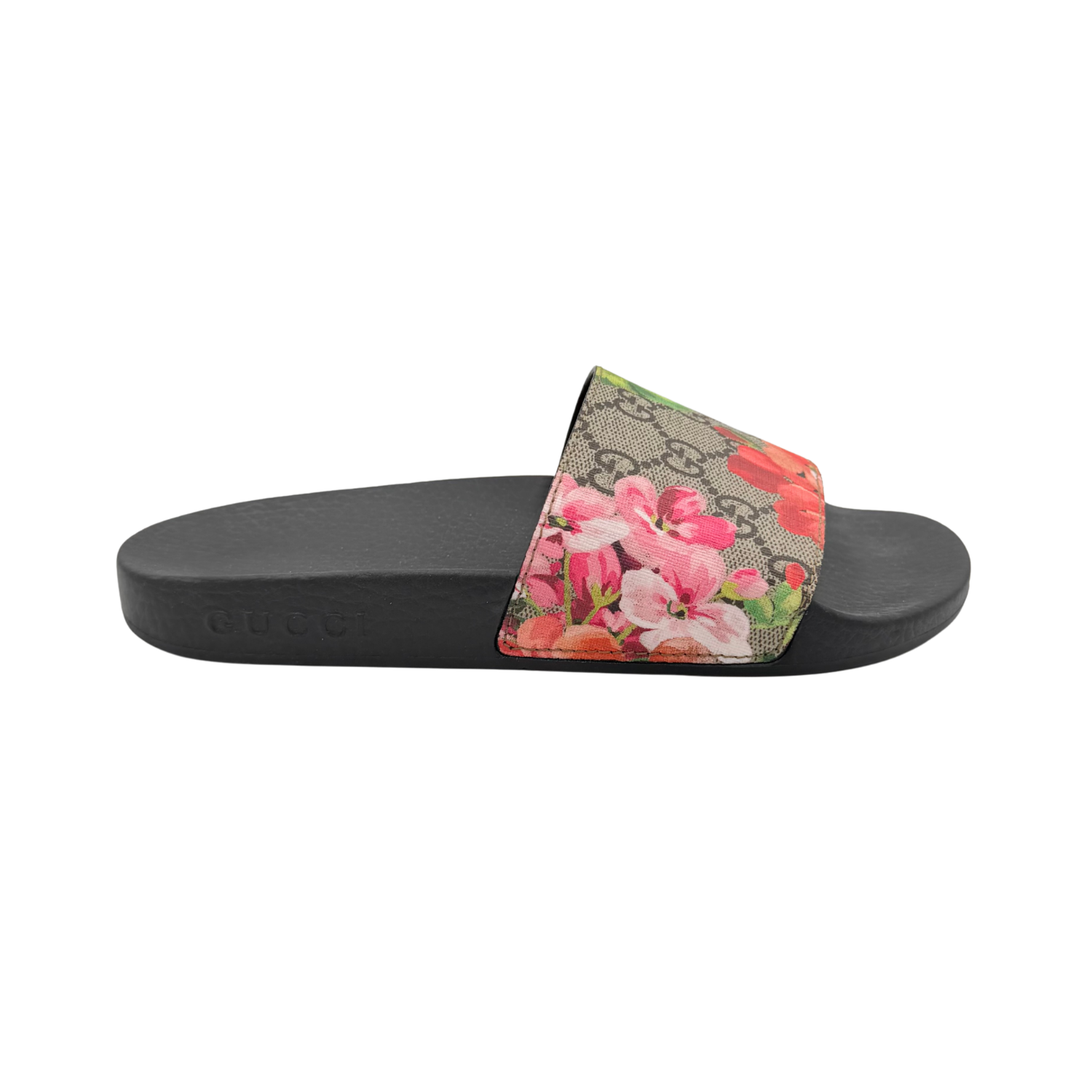Gucci GG Supreme GG Supreme Monogram Blooms Slide Sandals Size 35