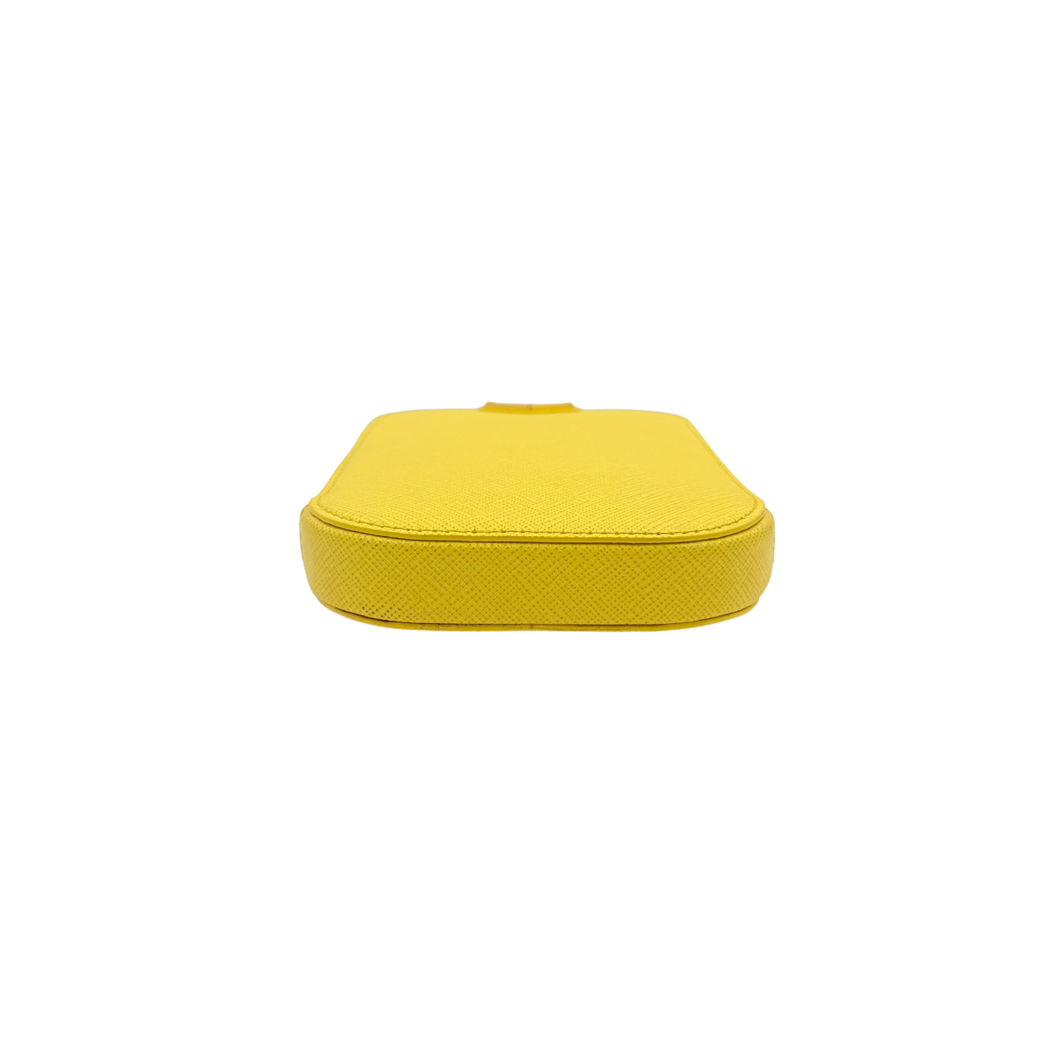 Saffiano Leather Phone Crossbody Bag Yellow
