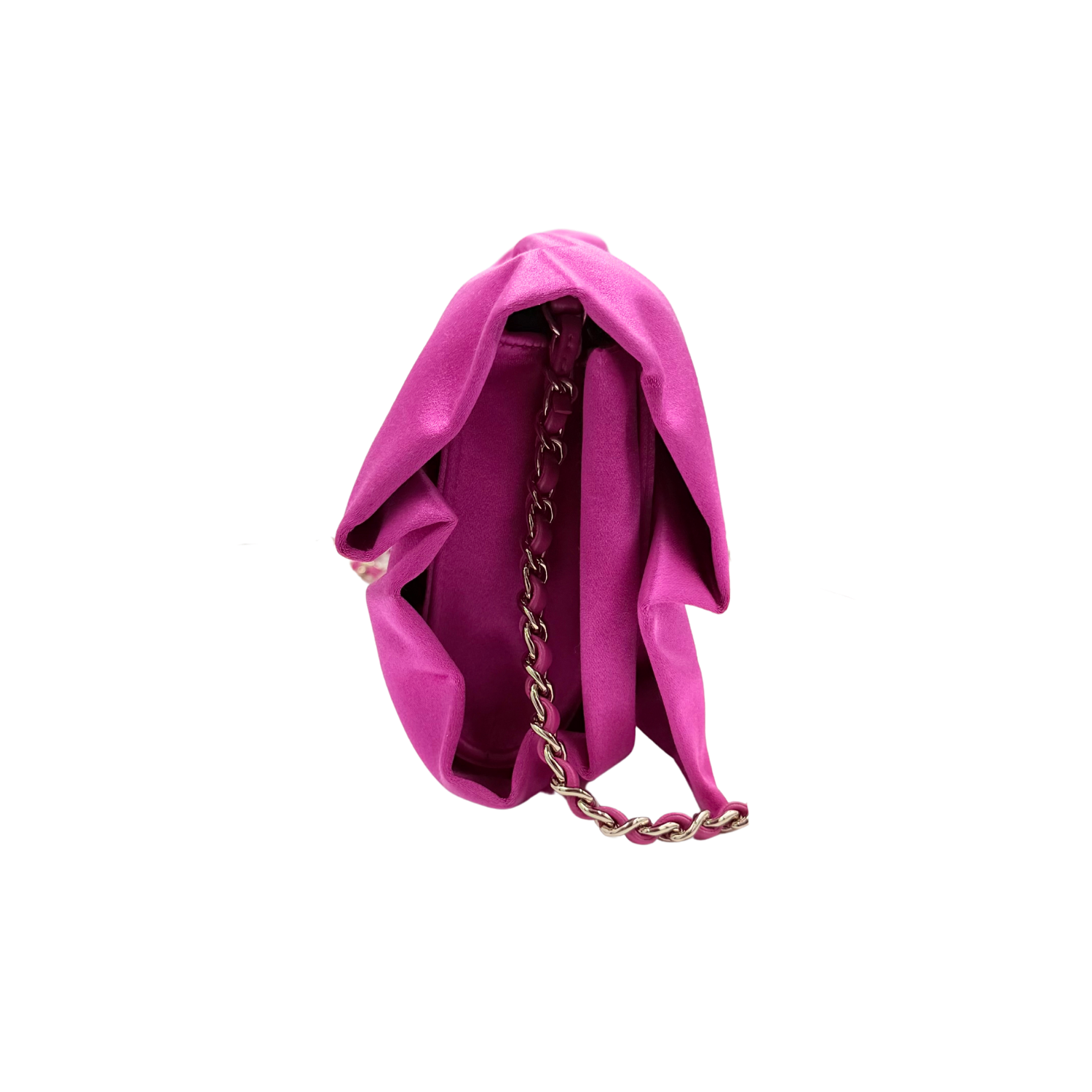 Chanel Quilted Bow Clutch Fuschia