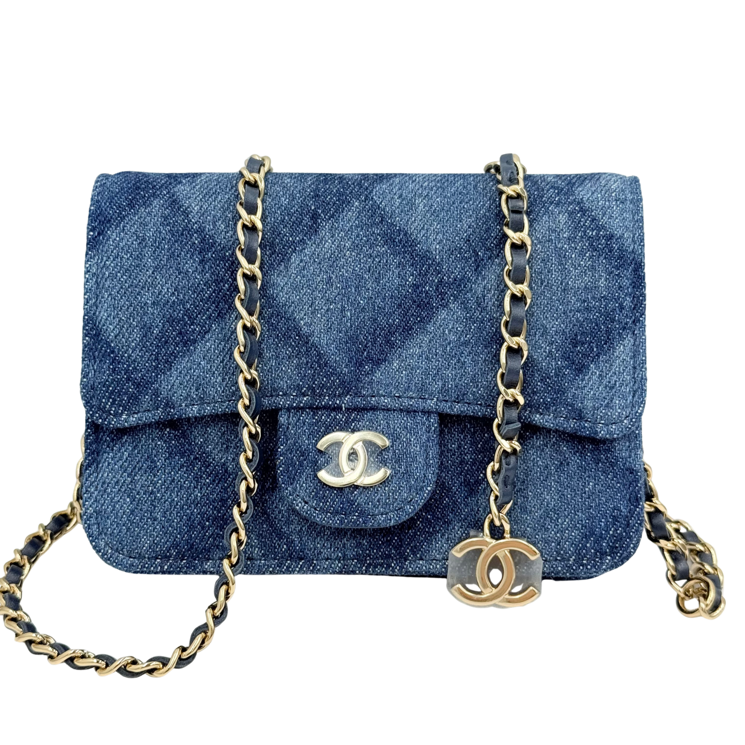 Chanel Denim Shadow Mini Bag Blue