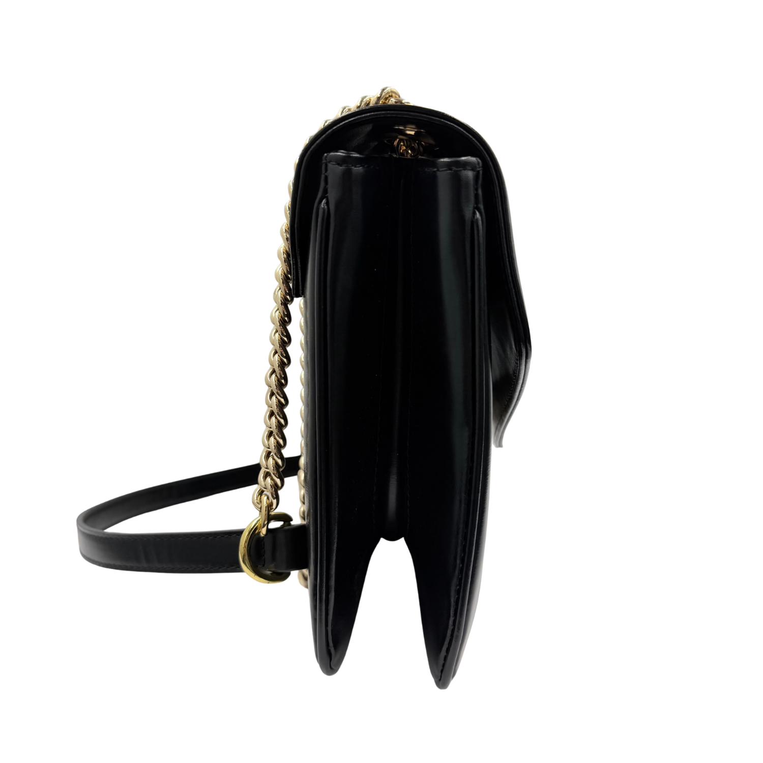 Gucci Medium Rajah Lion Head Shoulder Bag Black