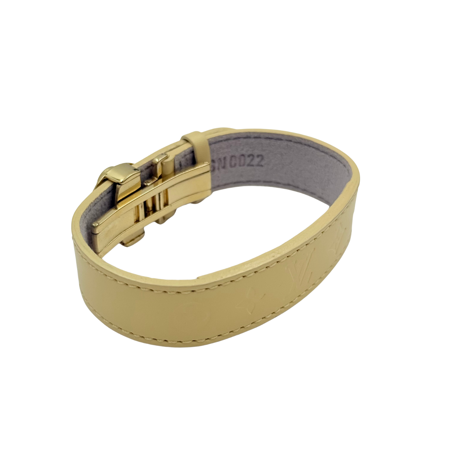 Louis Vuitton Leather Monogram Wish Bracelet Gold