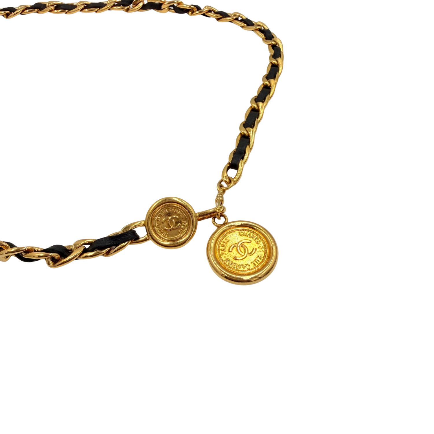 Vintage CC Chain Link Coin Medallion Belt
