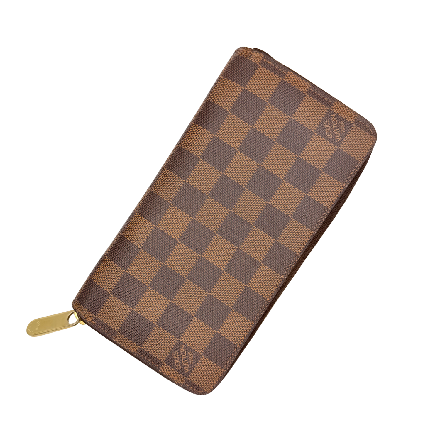 Louis Vuitton Damier Ebene Zippy Wallet Brown