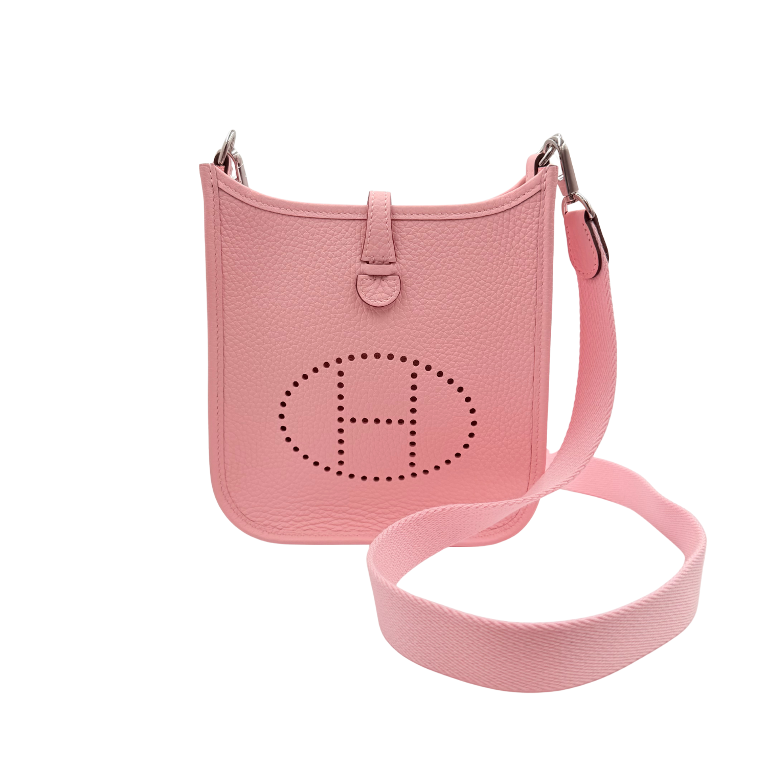 Hermès Clemence Evelyne II TPM 16 Rose Sakura Palladium Hardware