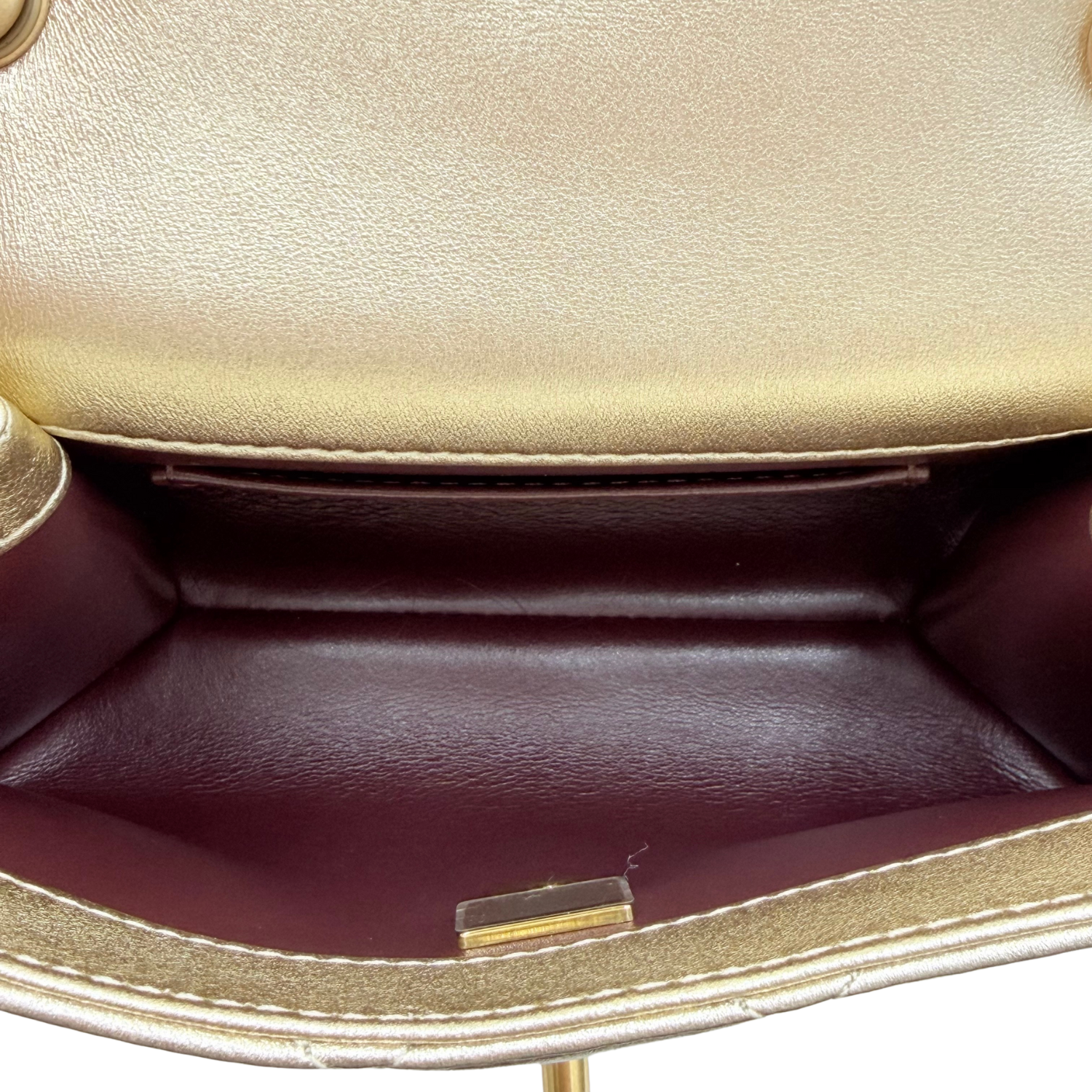 Chanel Mini Pearl Flap Bag Gold