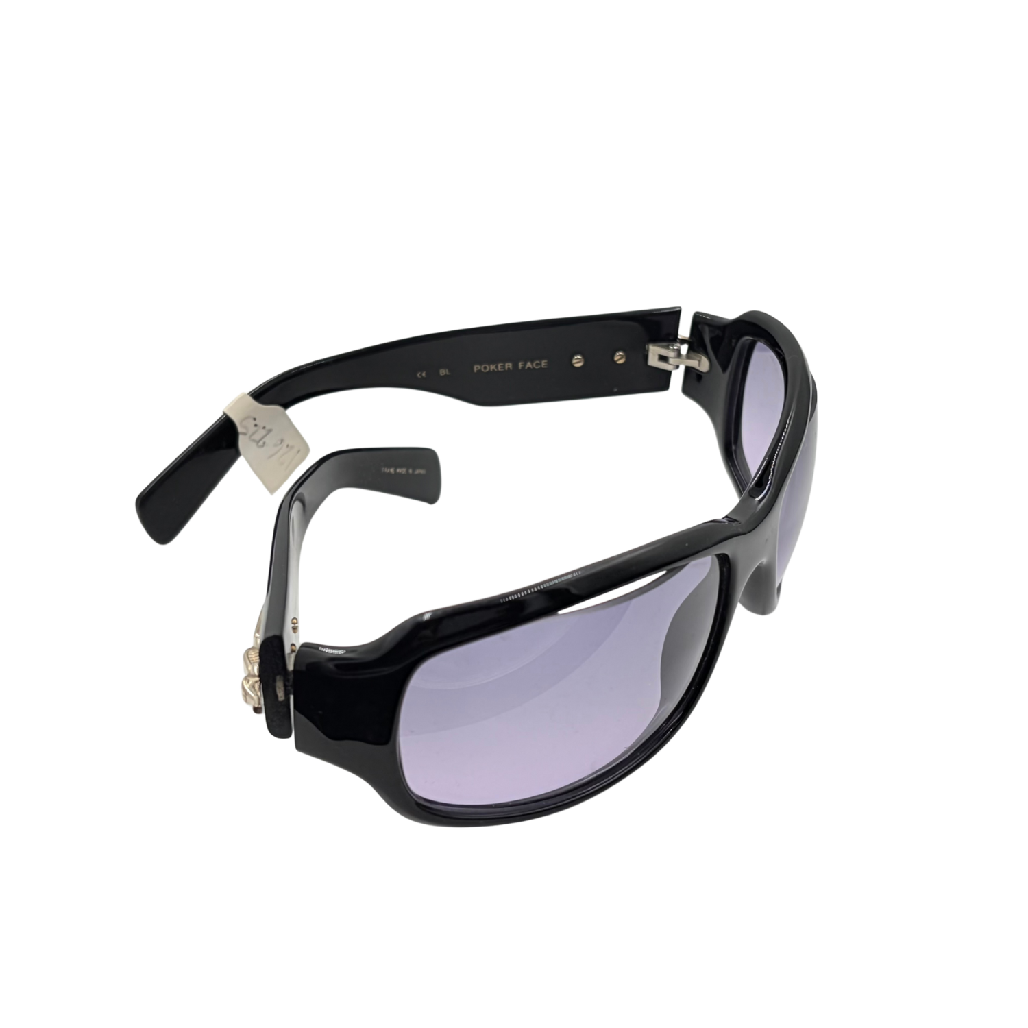 Kieselstein-Cord Poker Face Oversize Wrap Silver Alligator Sunglasses