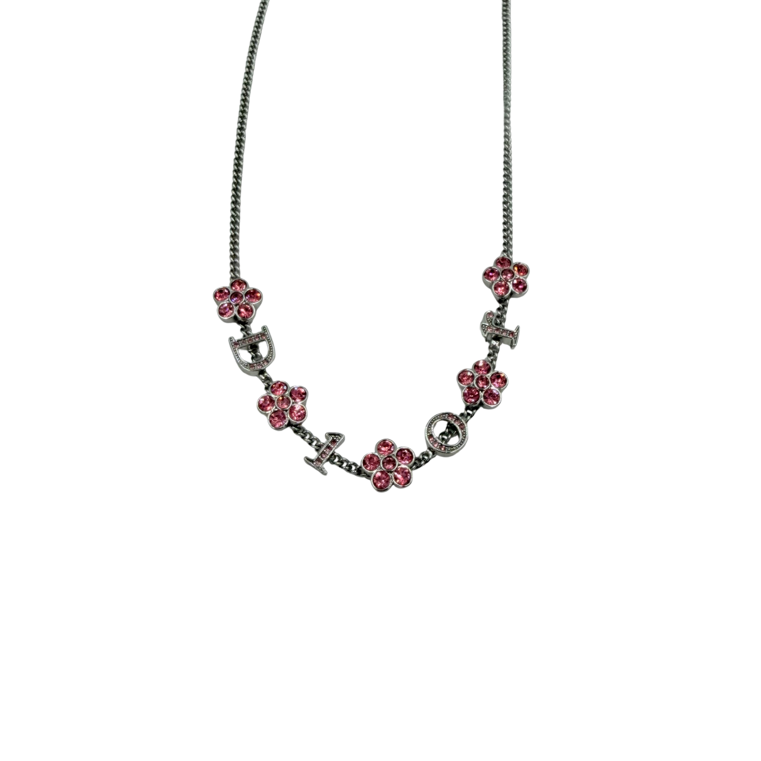 Crystal Dior Flower Choker Necklace