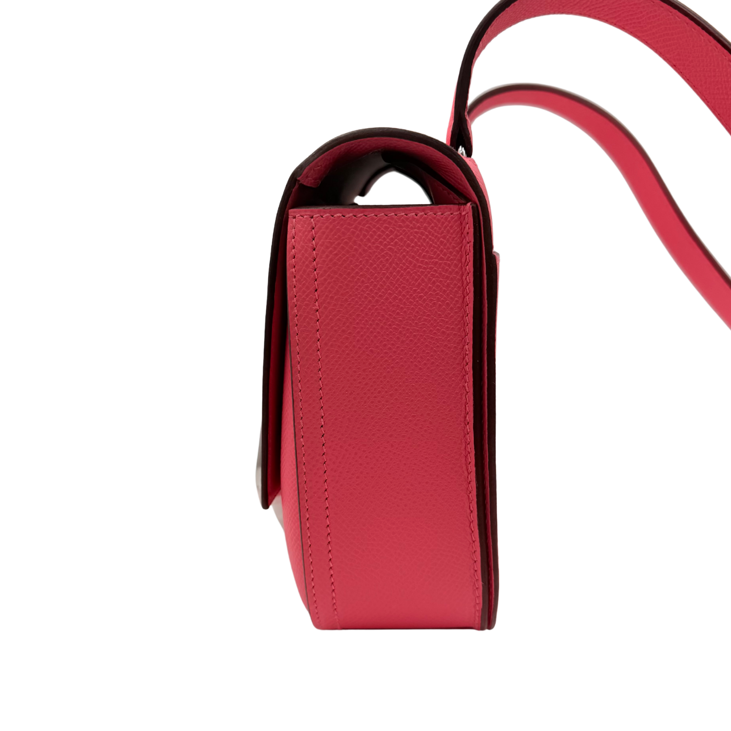 Hermès Mini Della Cavalleria Epsom Leather with Palladium Hardware Rose Azalee
