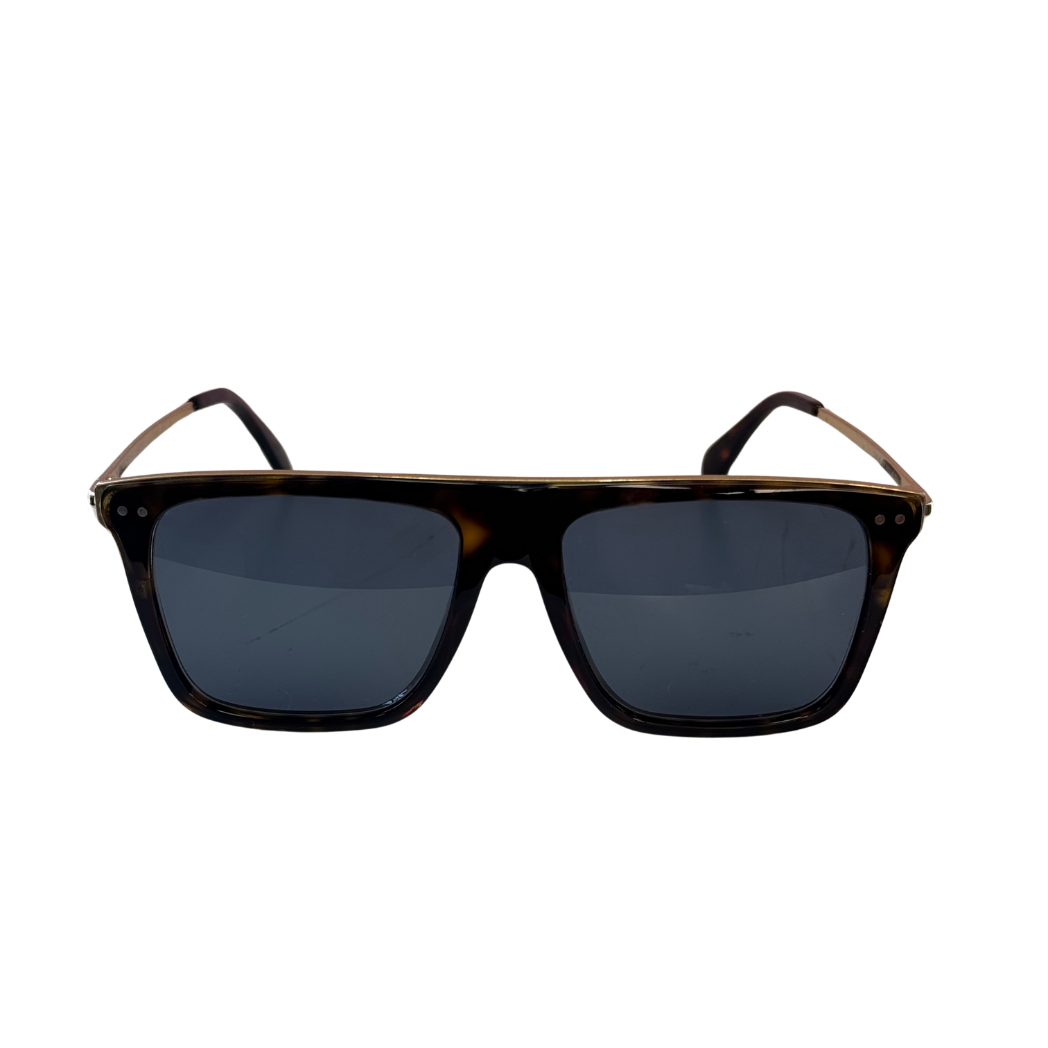 Celine Tortoiseshell Sunglasses with Gold Inlay