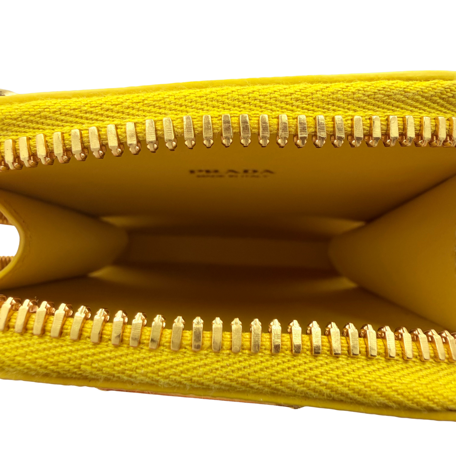 Saffiano Leather Phone Crossbody Bag Yellow