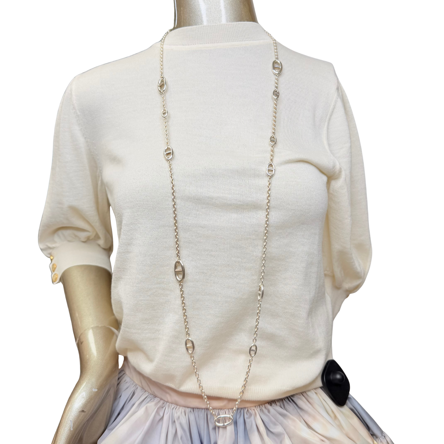 Hermès Sterling Silver Farandole Necklace 120