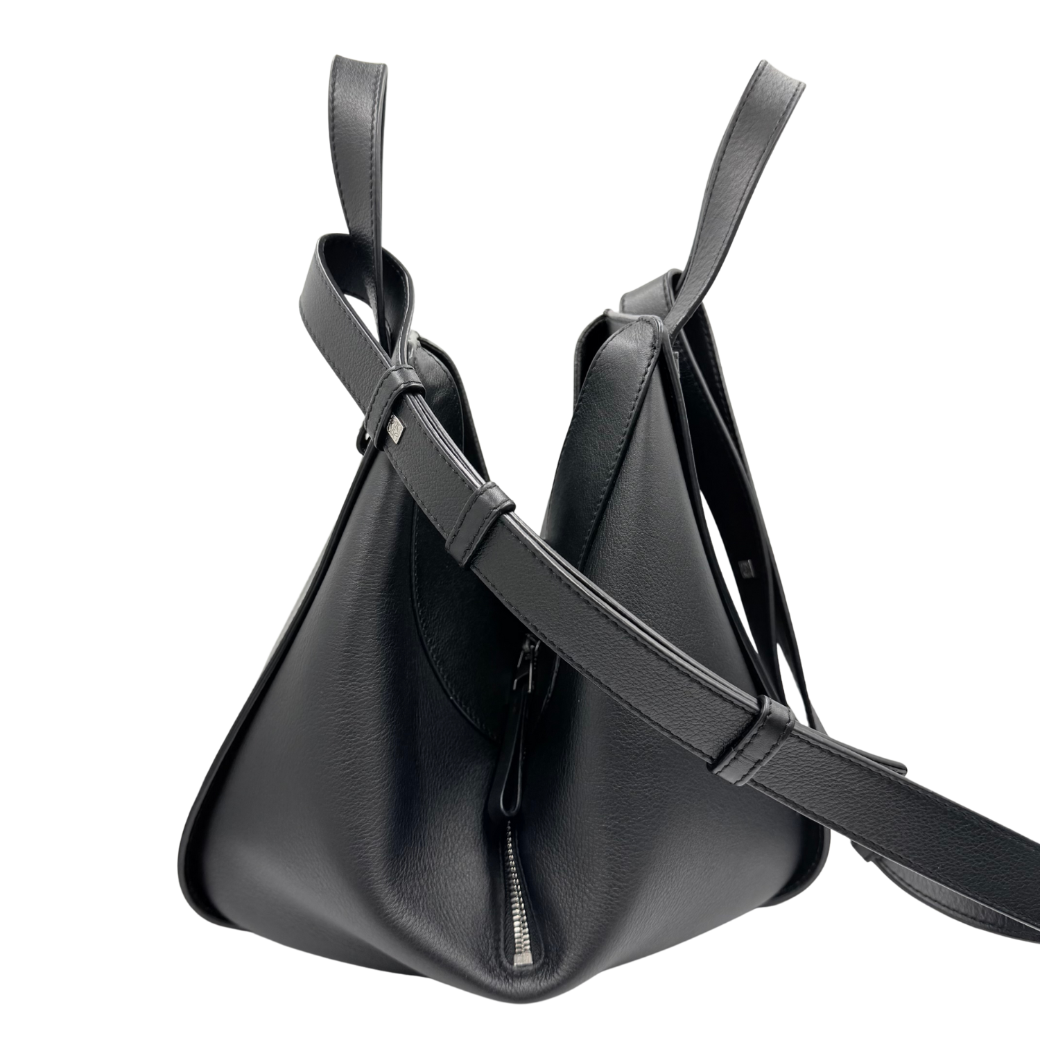 Loewe Leather Puzzle Crossbody Hammock Bag Black