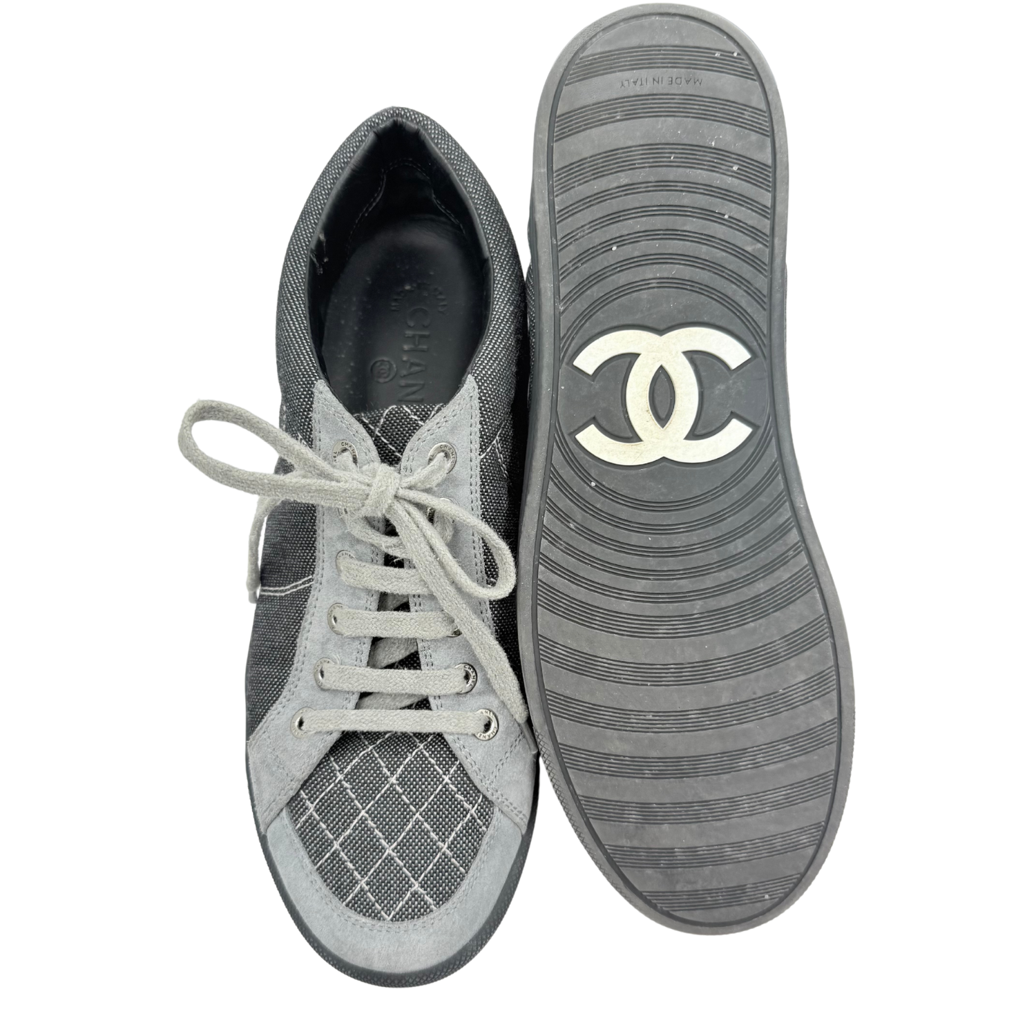 Chanel Cloth Trainers Grey
