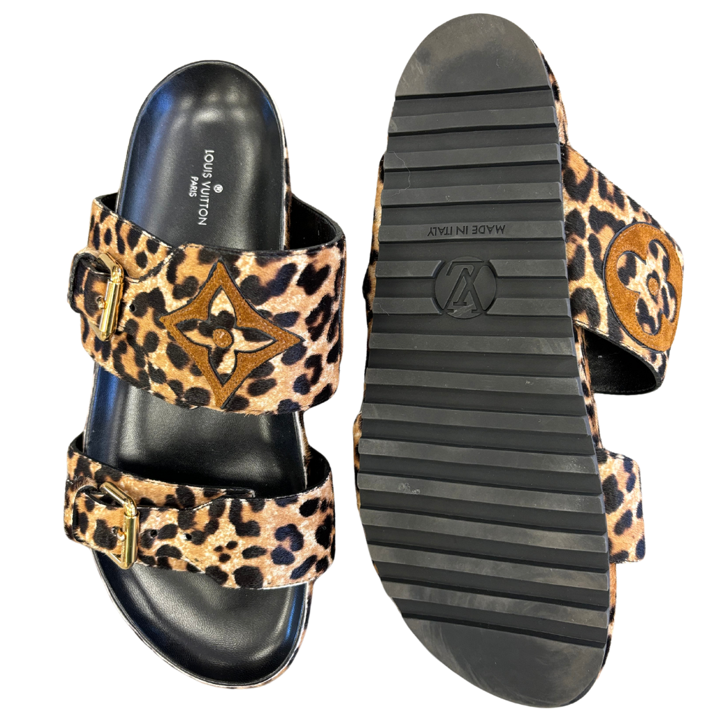 Louis Vuitton Cheetah Bom Dia Sandals