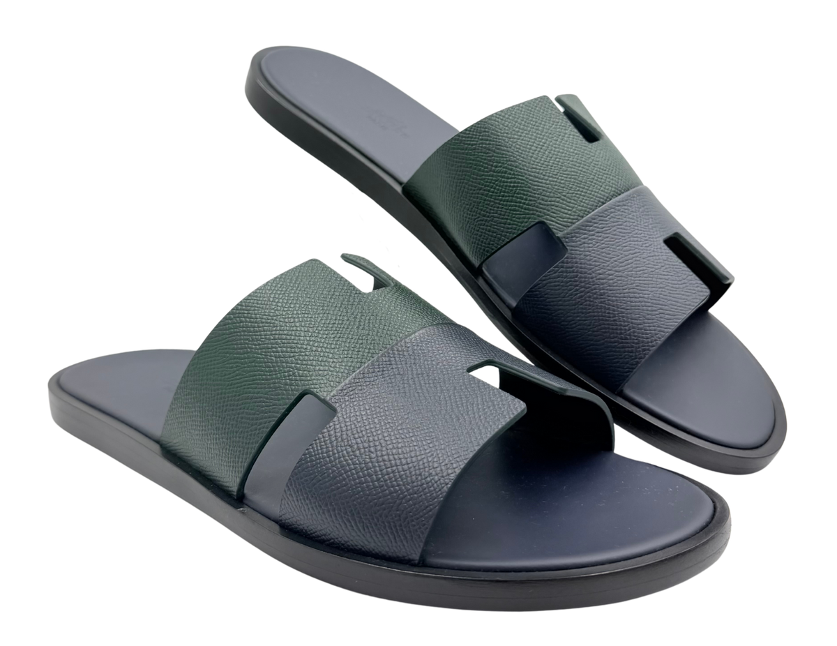 Hermès Izmir Mens Sandal Vert Foncé and Marine