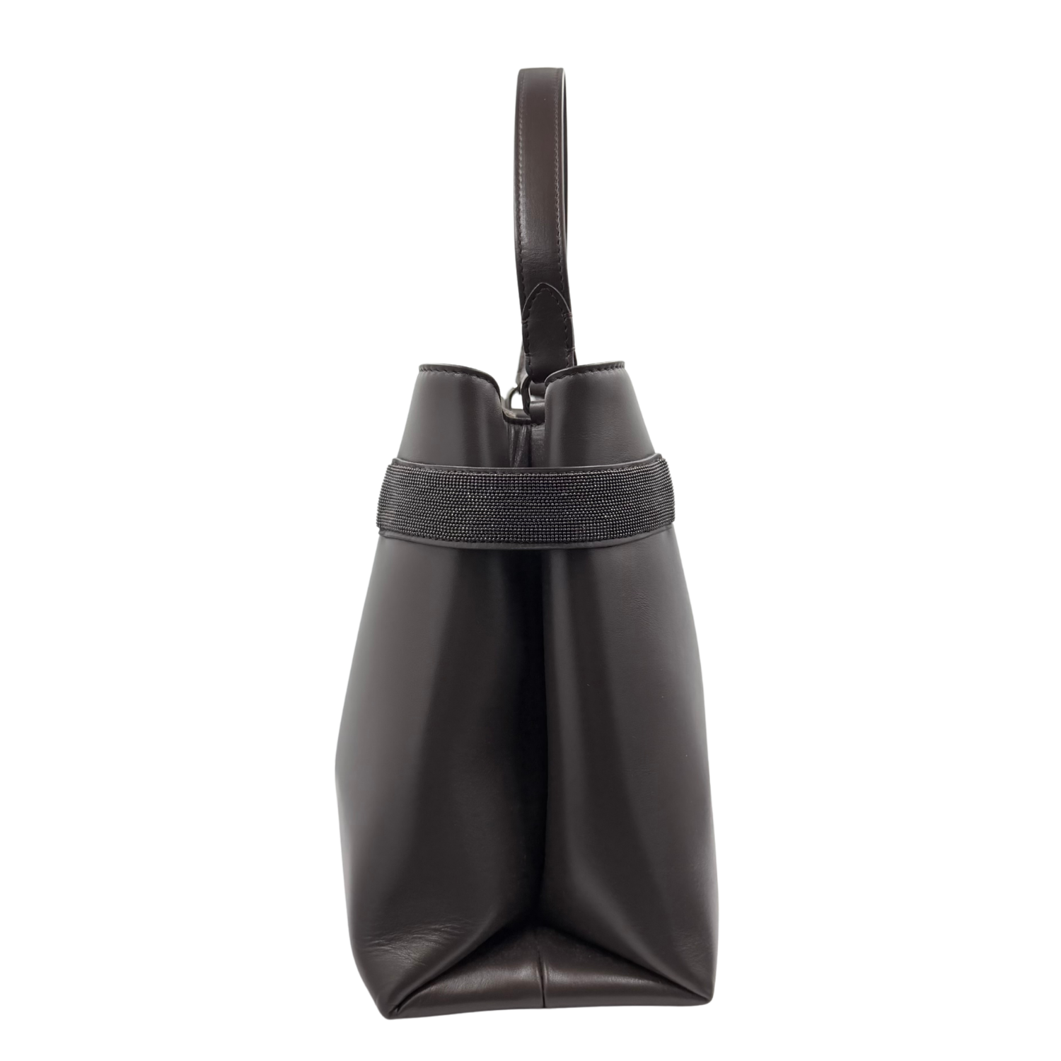 Medium Essence Leather Tote Brown