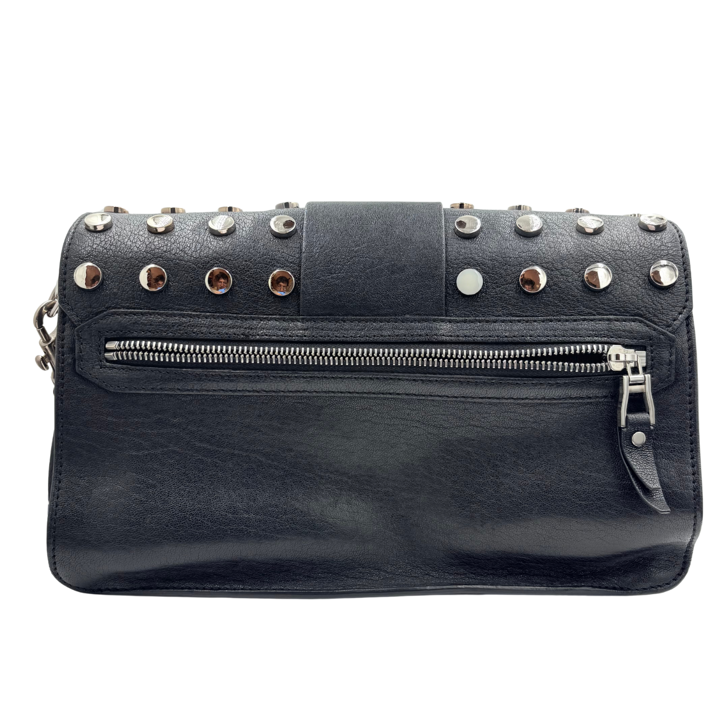 Versace Studded Stardust Flap Bag Black