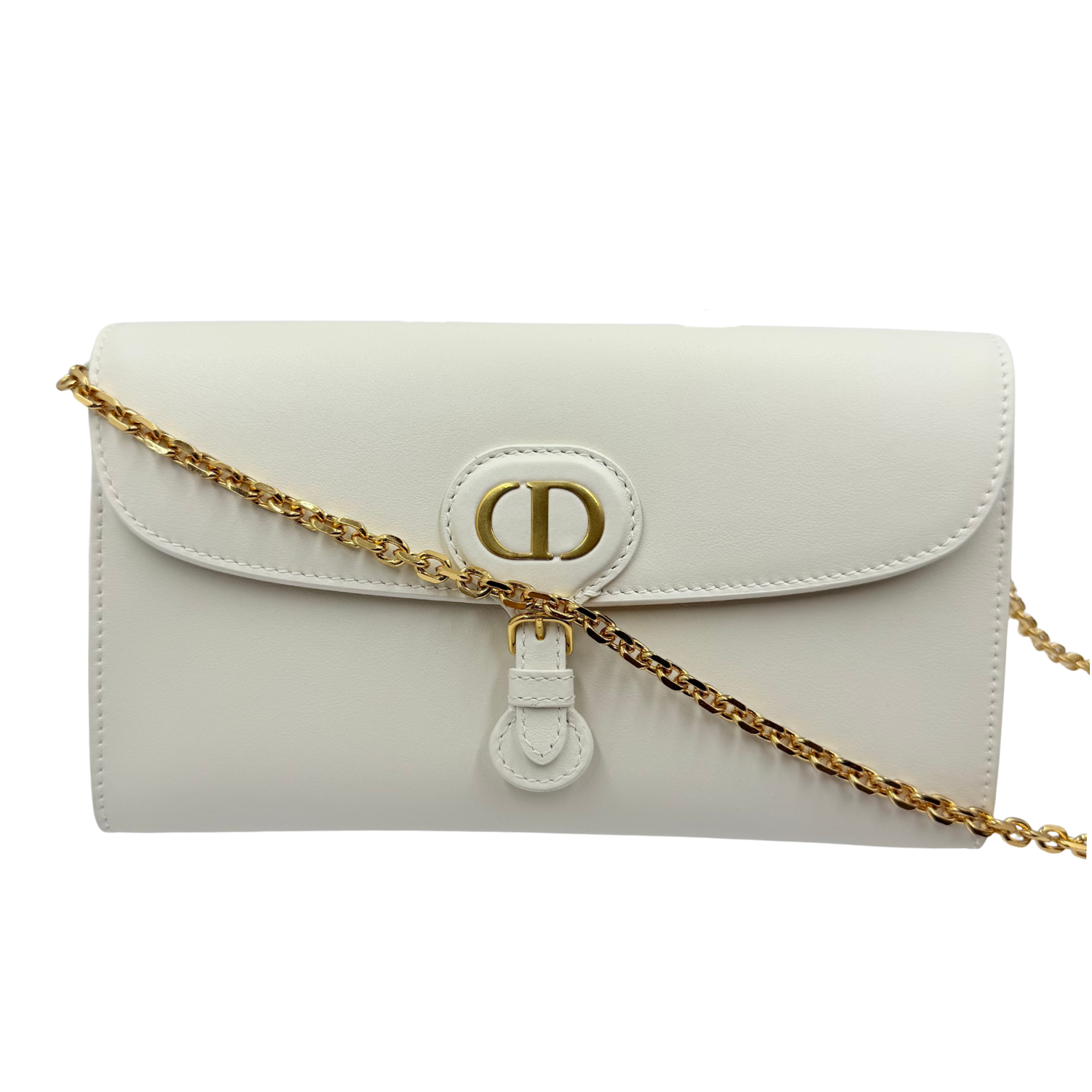 Christian Dior Bobby East West Wallet on Chain Cream