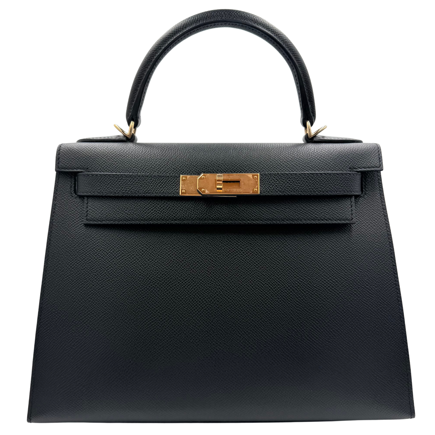 Kelly 28 Epsom Sellier Black Gold Hardware