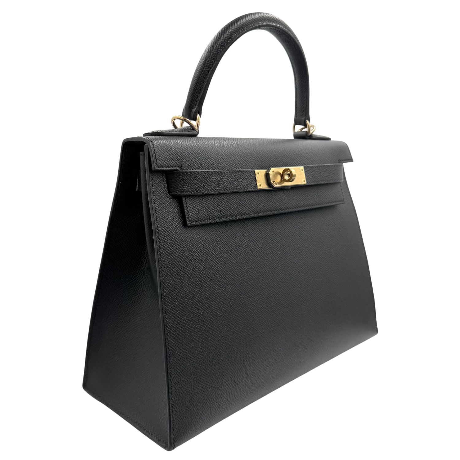 Kelly 28 Epsom Sellier Black Gold Hardware