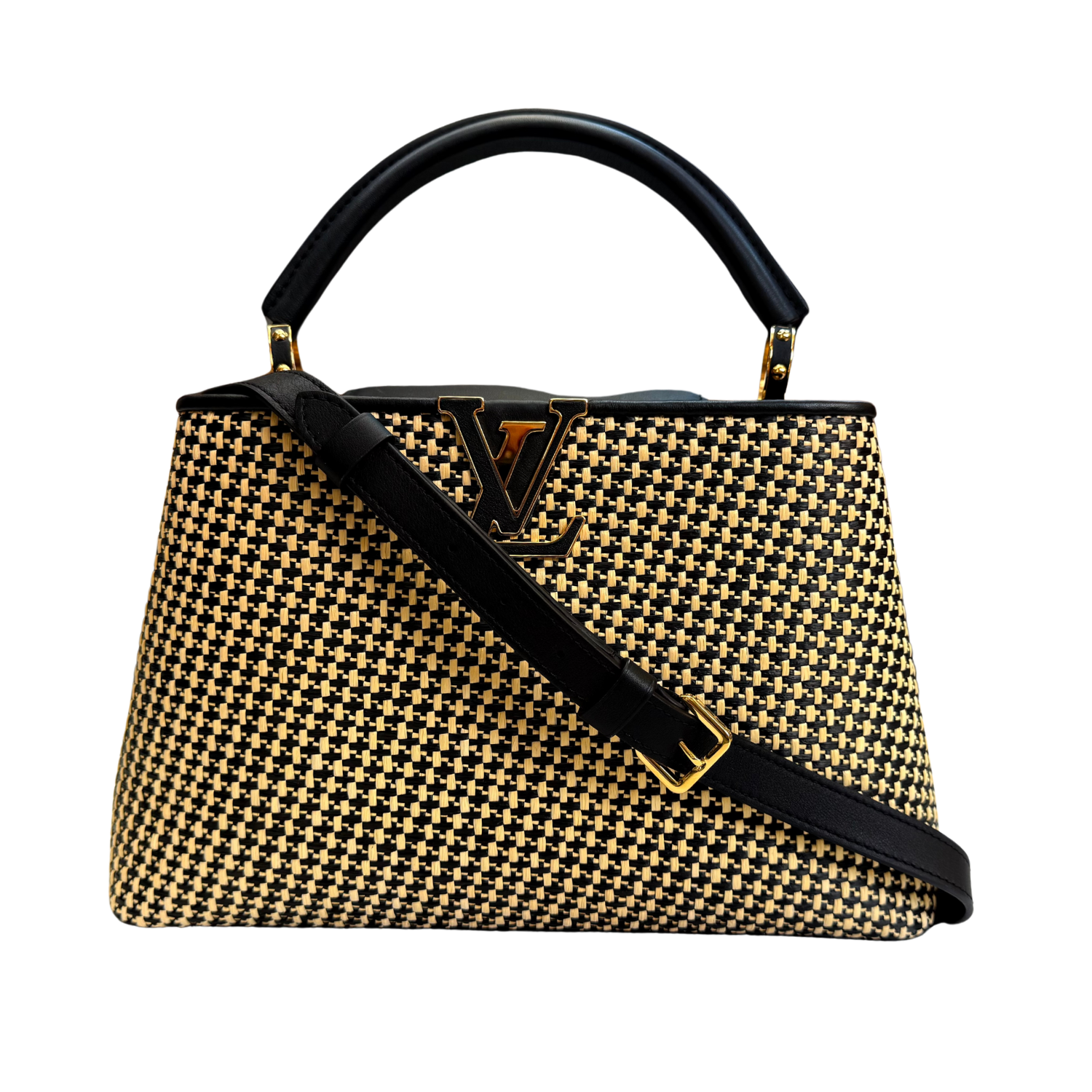 Louis Vuitton Raffia Capucines Two Way MM