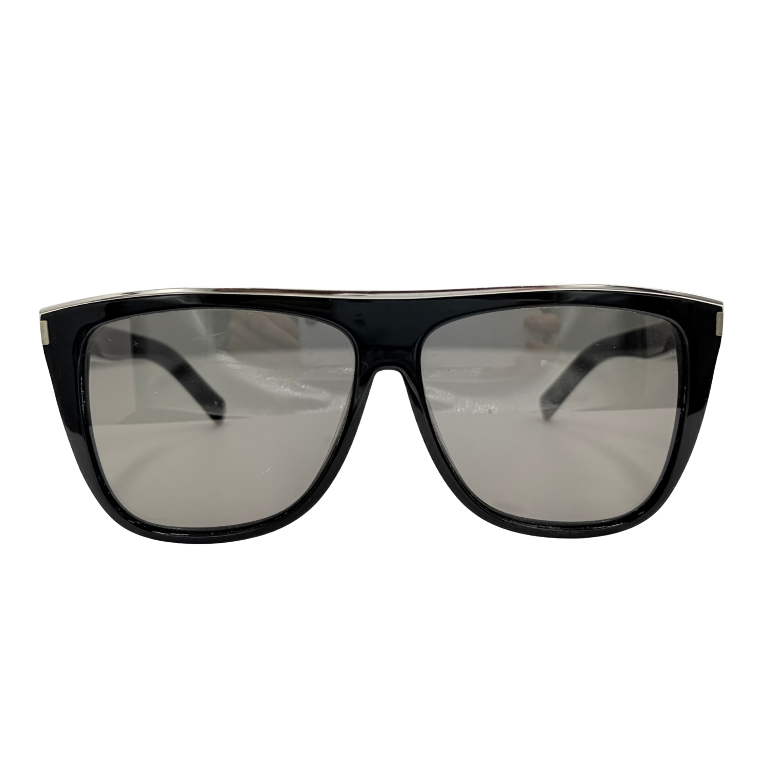 Yves Saint Laurent Flat Top Square Sunglasses Black