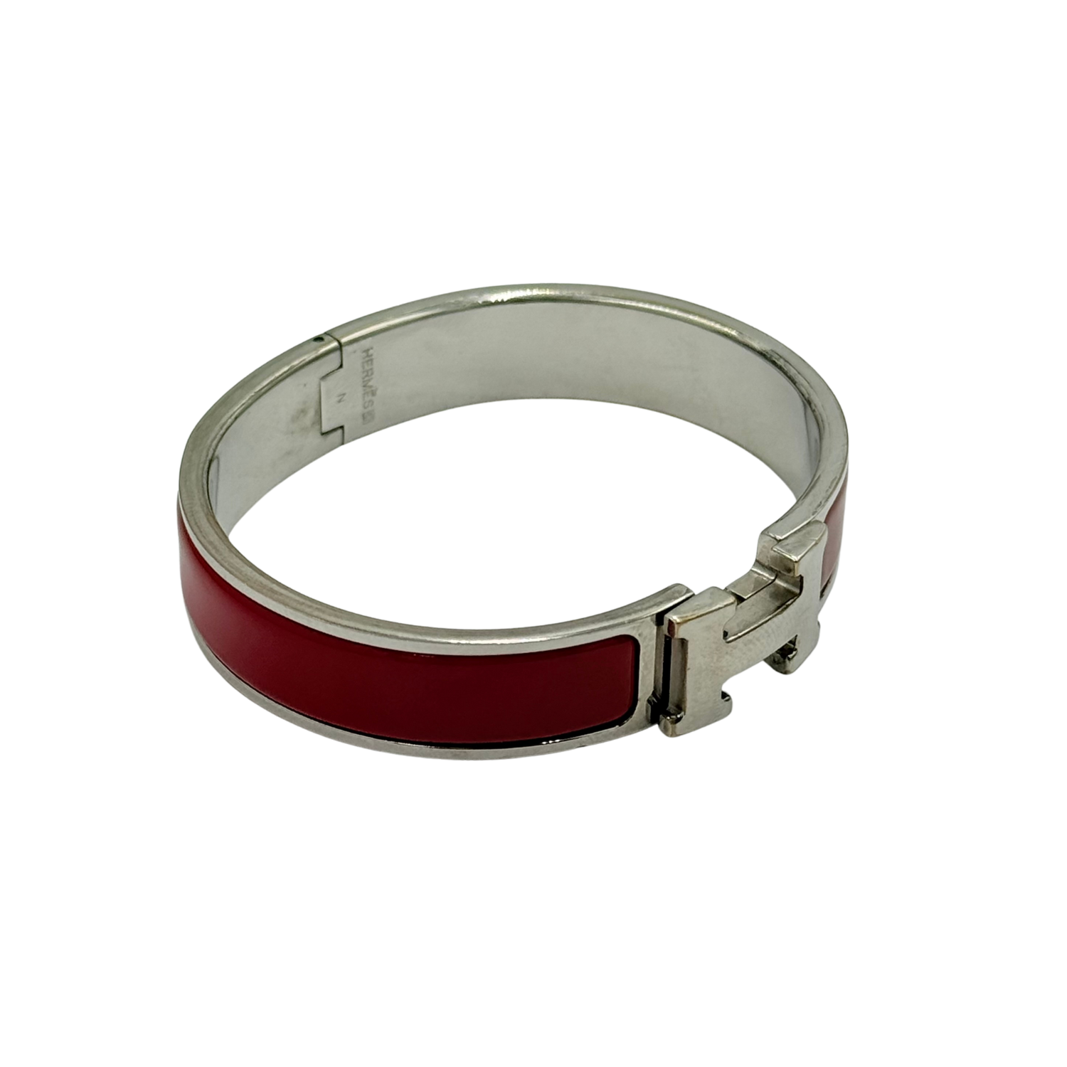 Hermès Small Clic H Bangle Bracelet Rouge