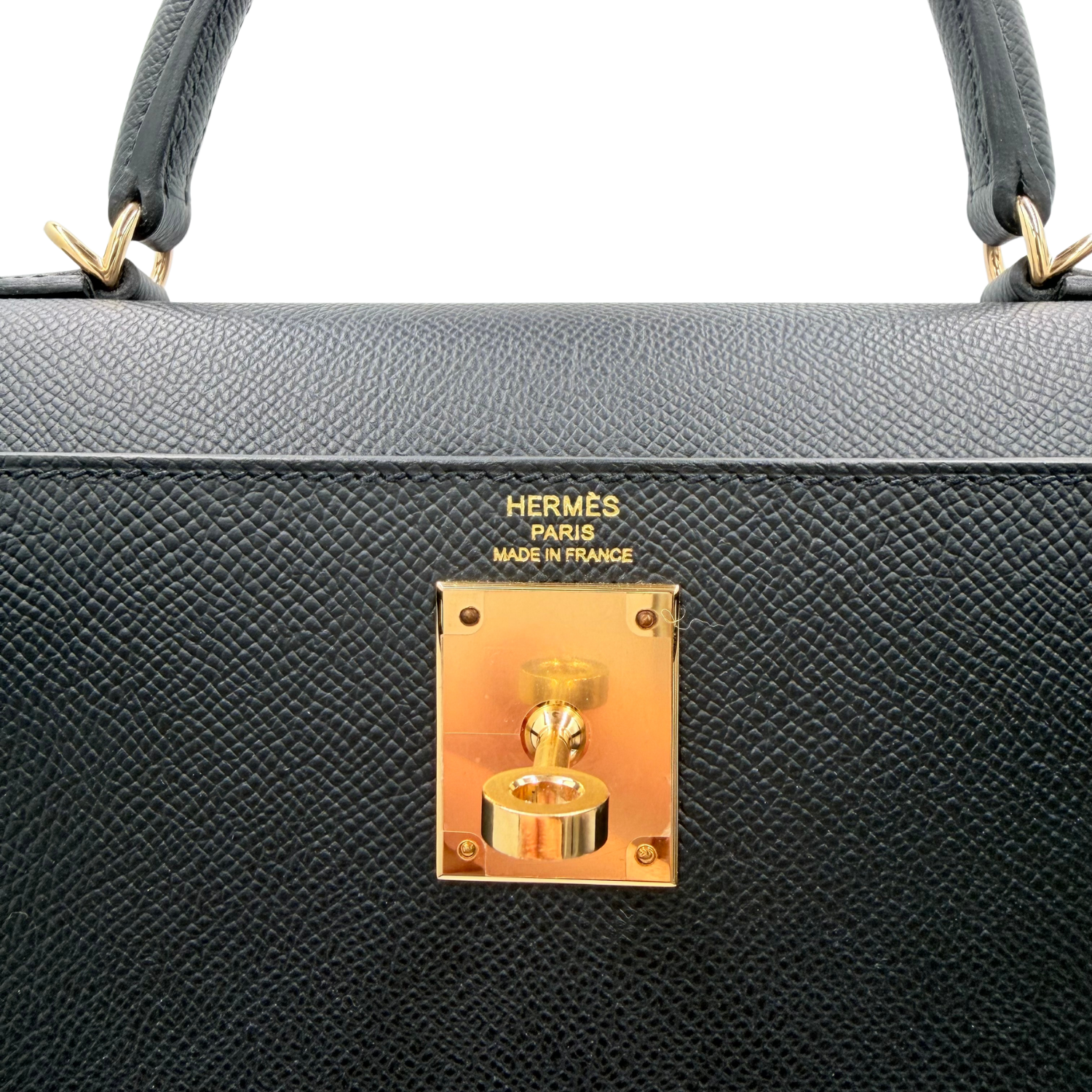 Kelly 28 Epsom Sellier Black Gold Hardware