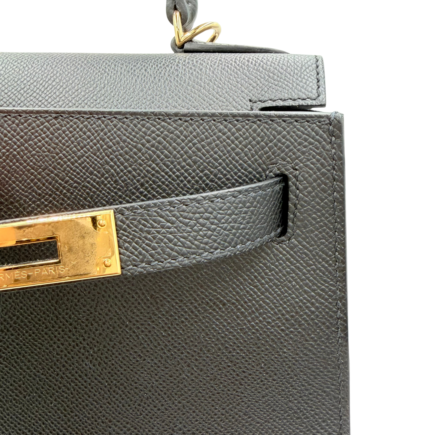 Kelly 28 Epsom Sellier Black Gold Hardware