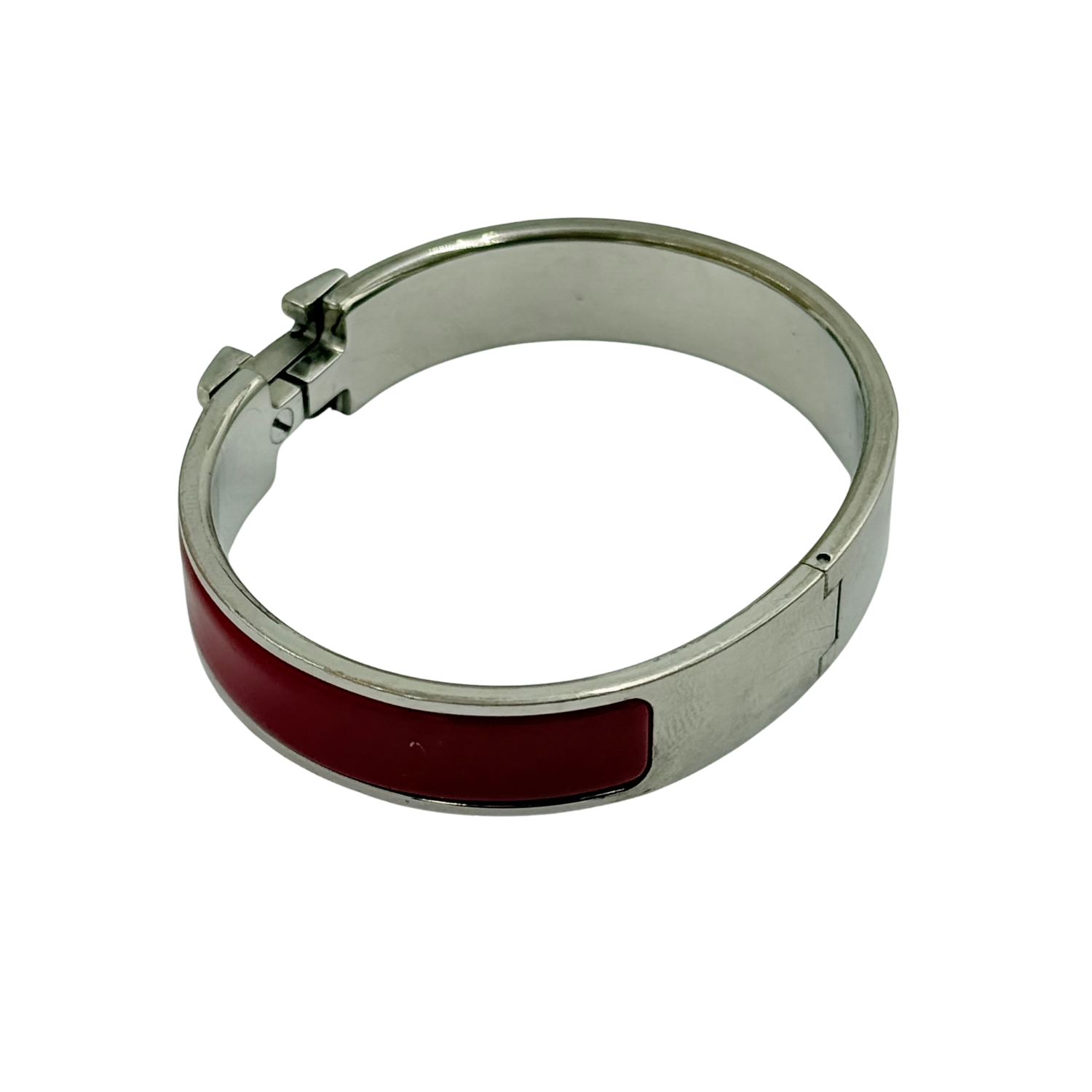 Hermès Small Clic H Bangle Bracelet Rouge