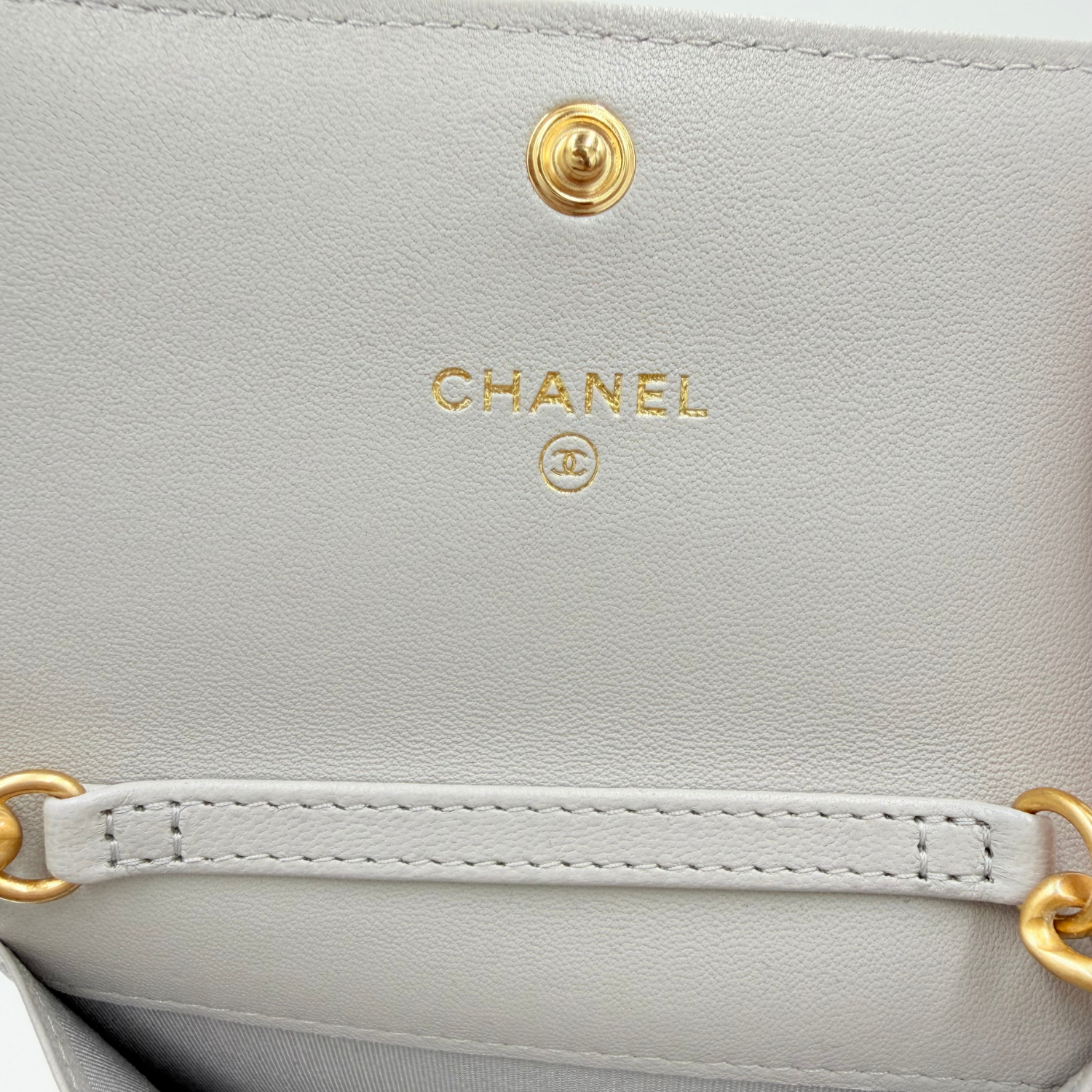 Chanel Mini Chanel 19 Wallet on Chain Light Gray