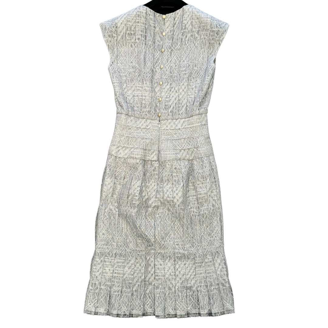 Chanel Lace Dress Silver