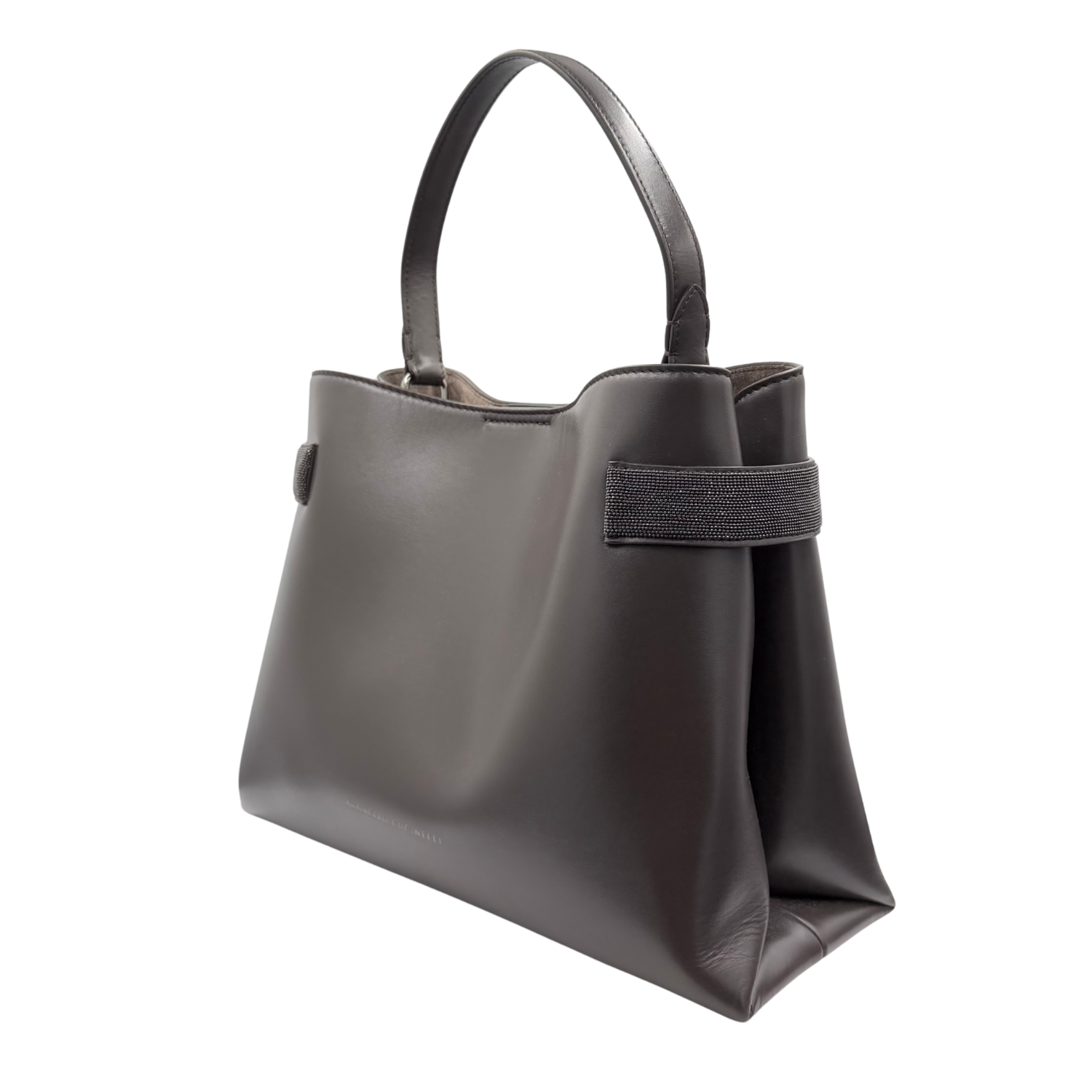 Medium Essence Leather Tote Brown
