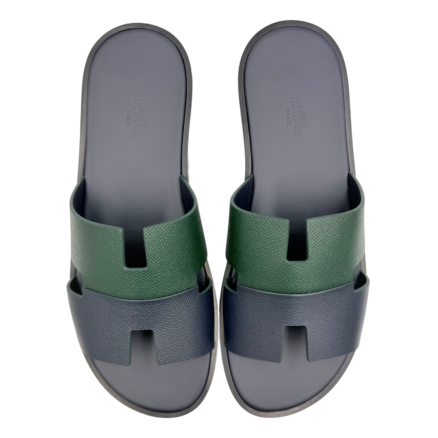 Hermès Izmir Mens Sandal Vert Foncé and Marine