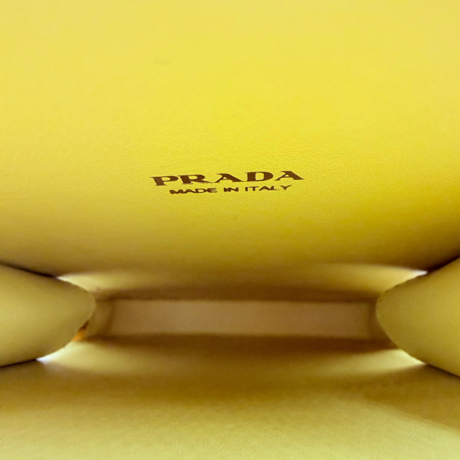 Saffiano Leather Phone Crossbody Bag Yellow