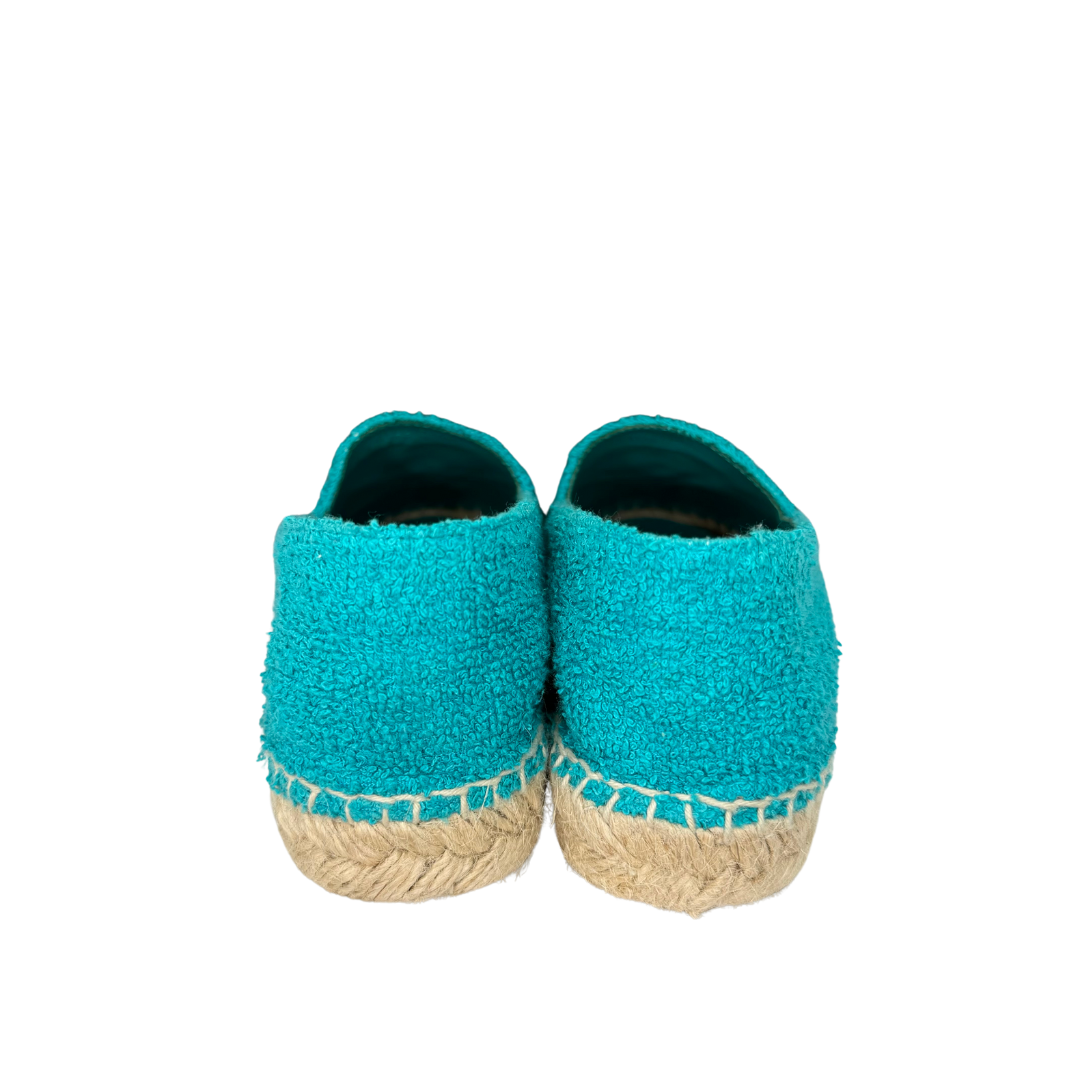 Chanel Espadrilles Terry Cloth Blue and Green