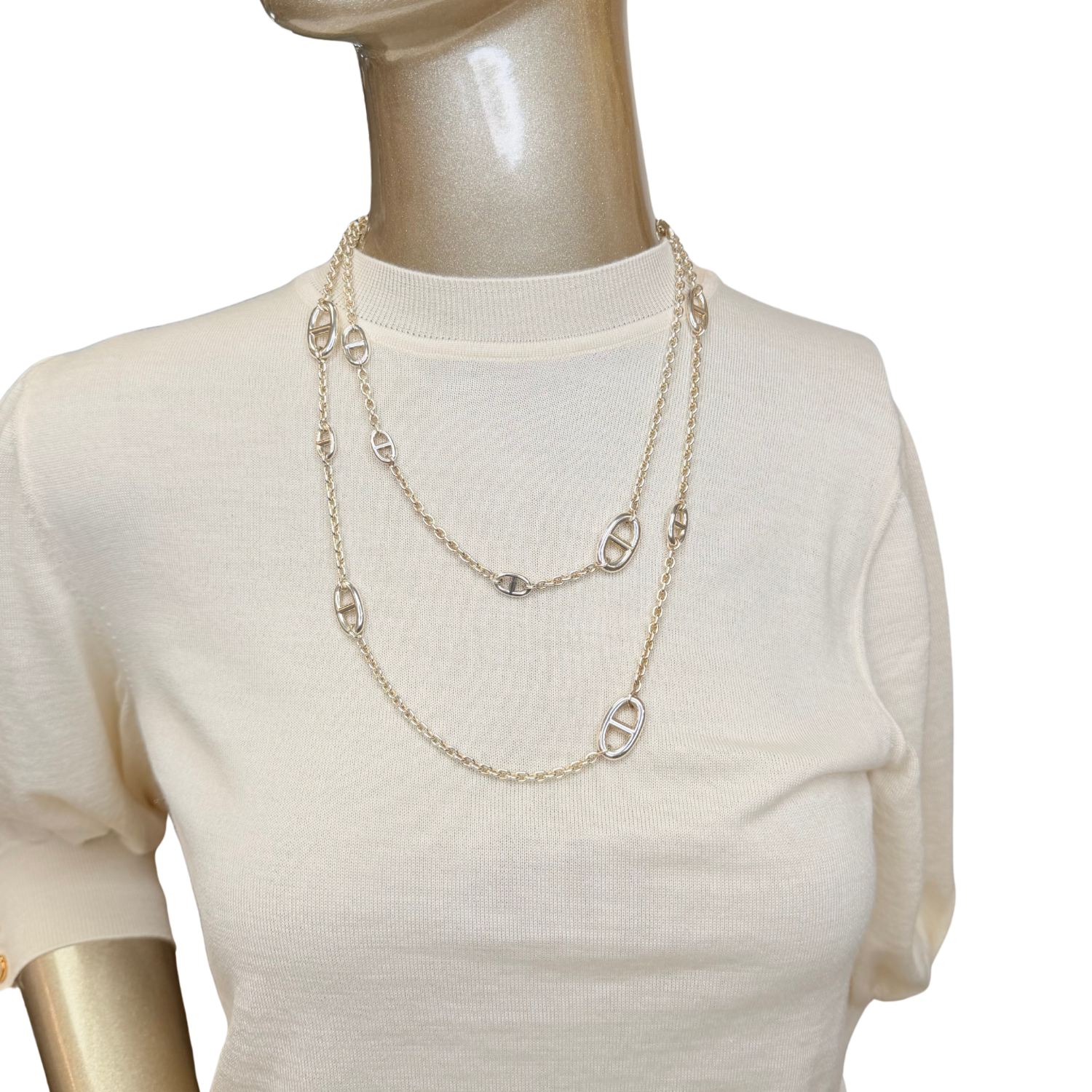 Hermès Sterling Silver Farandole Necklace 120