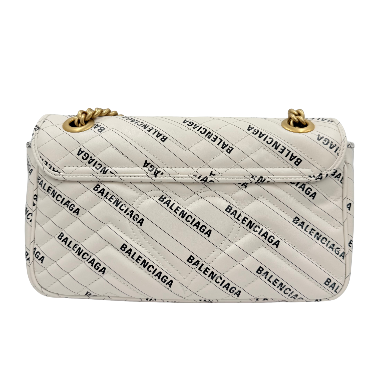 Gucci x Balenciaga Small The Hacker Project GG Marmont Bag White