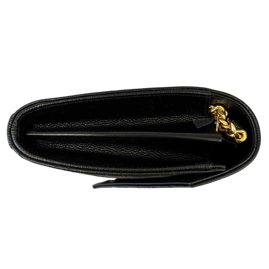 Saint Laurent Matelassé Leather Monogram Envelope Wallet on Chain