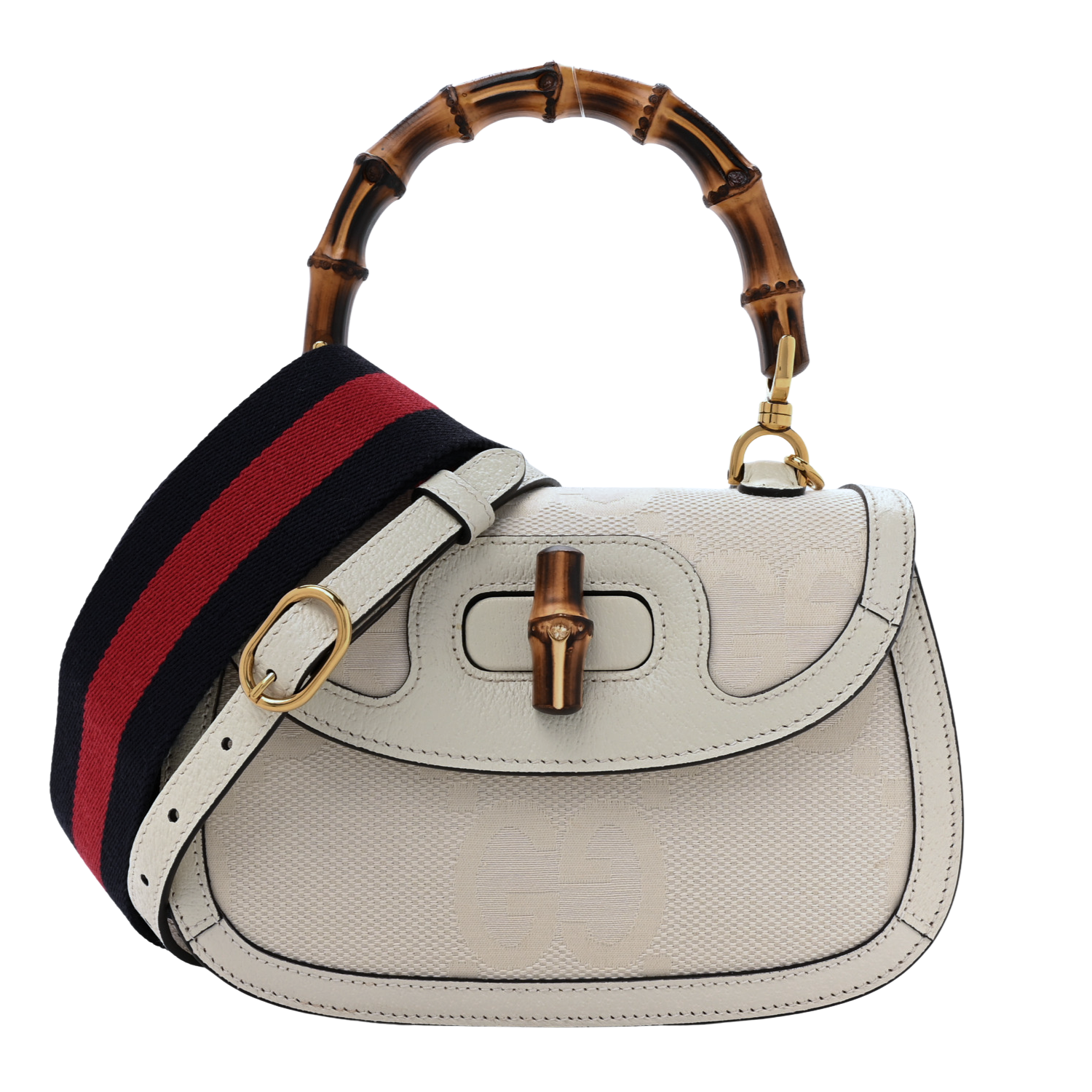 Gucci Small Bamboo 1947 Bag Cream