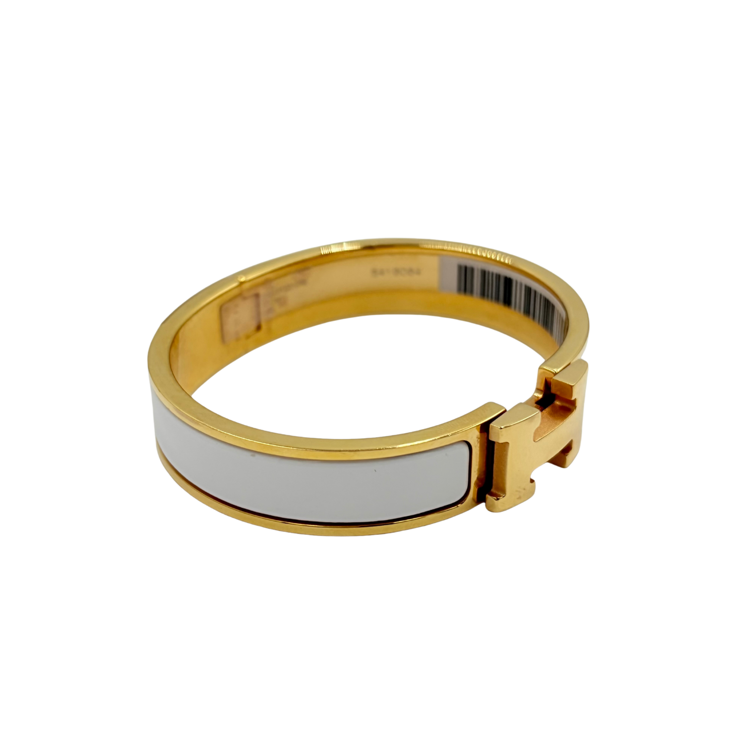Hermès Clic H Bracelet White