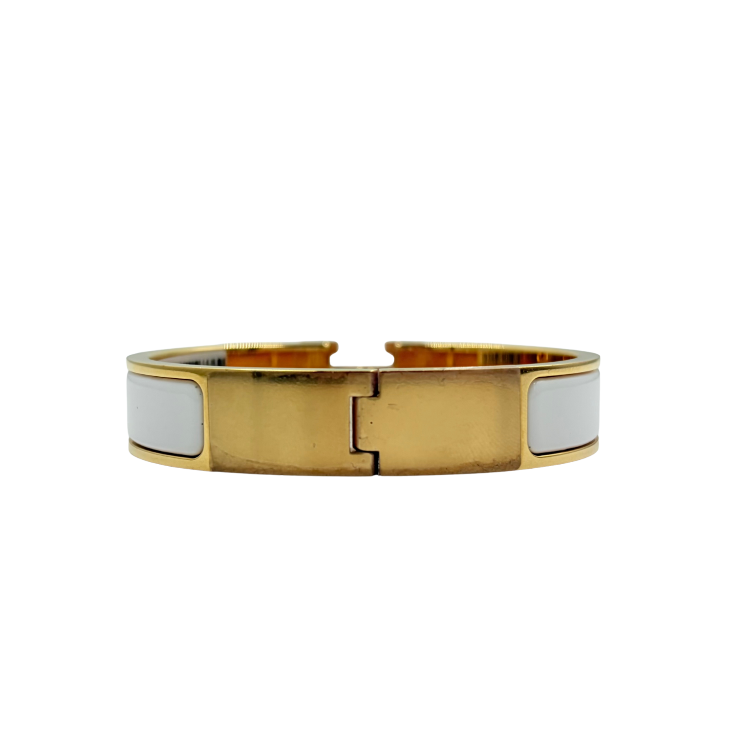 Hermès Clic H Bracelet White