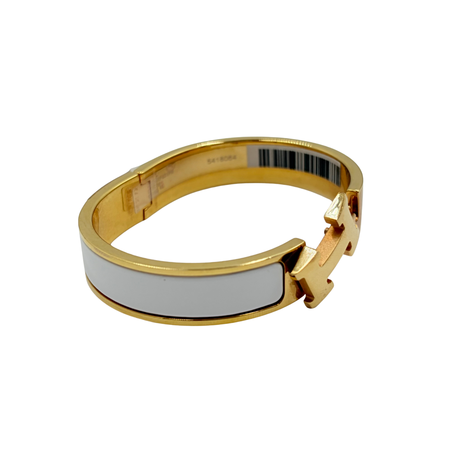 Hermès Clic H Bracelet White