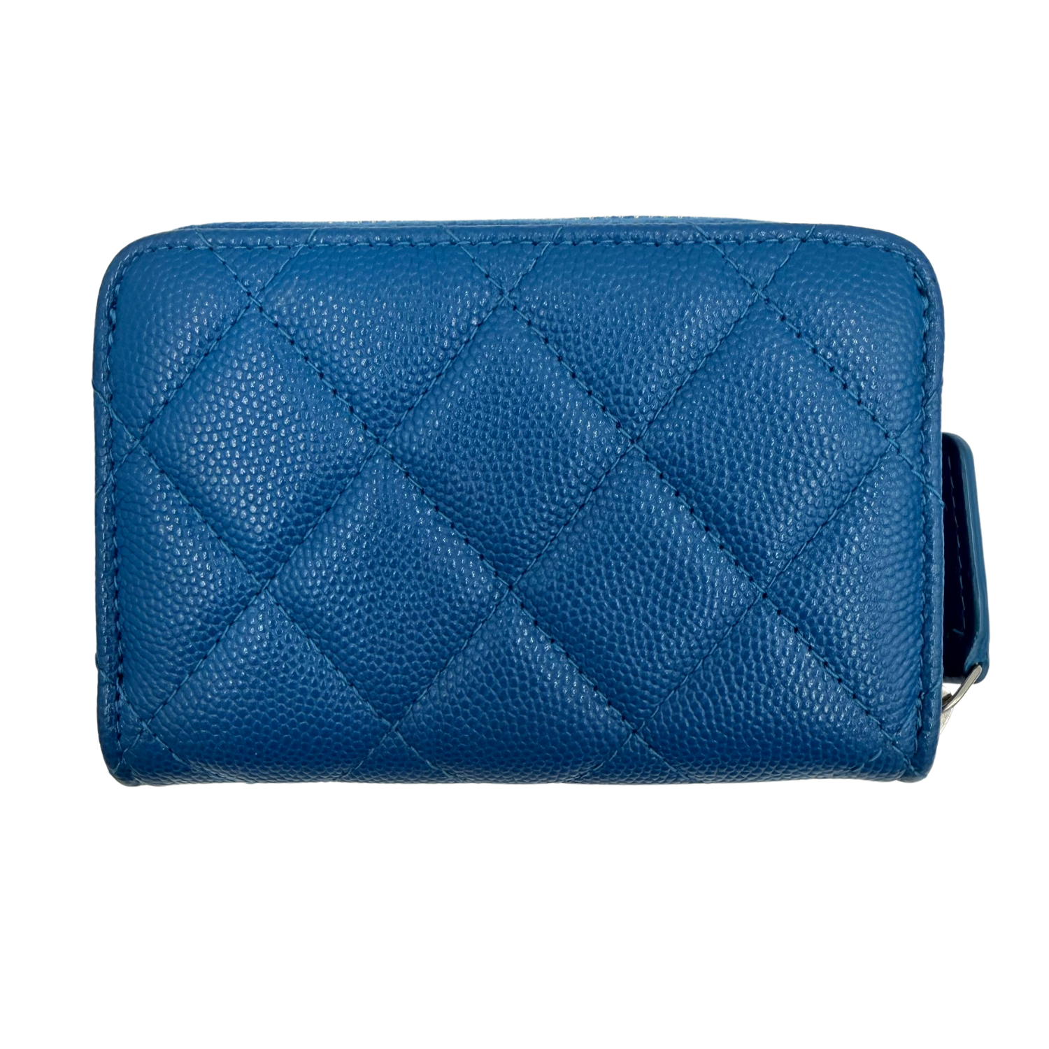 Chanel Small CC Zip Around Wallet Blue