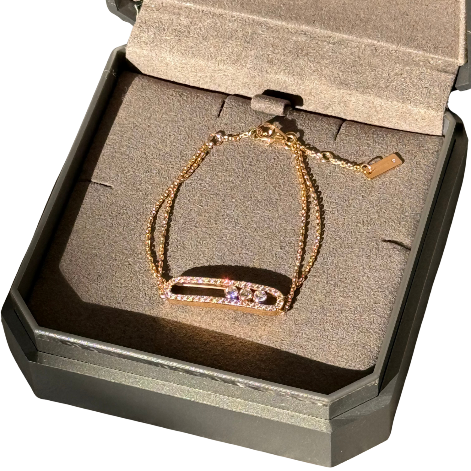 Messika Move Classique Diamond Pavé Pink Gold Bracelet