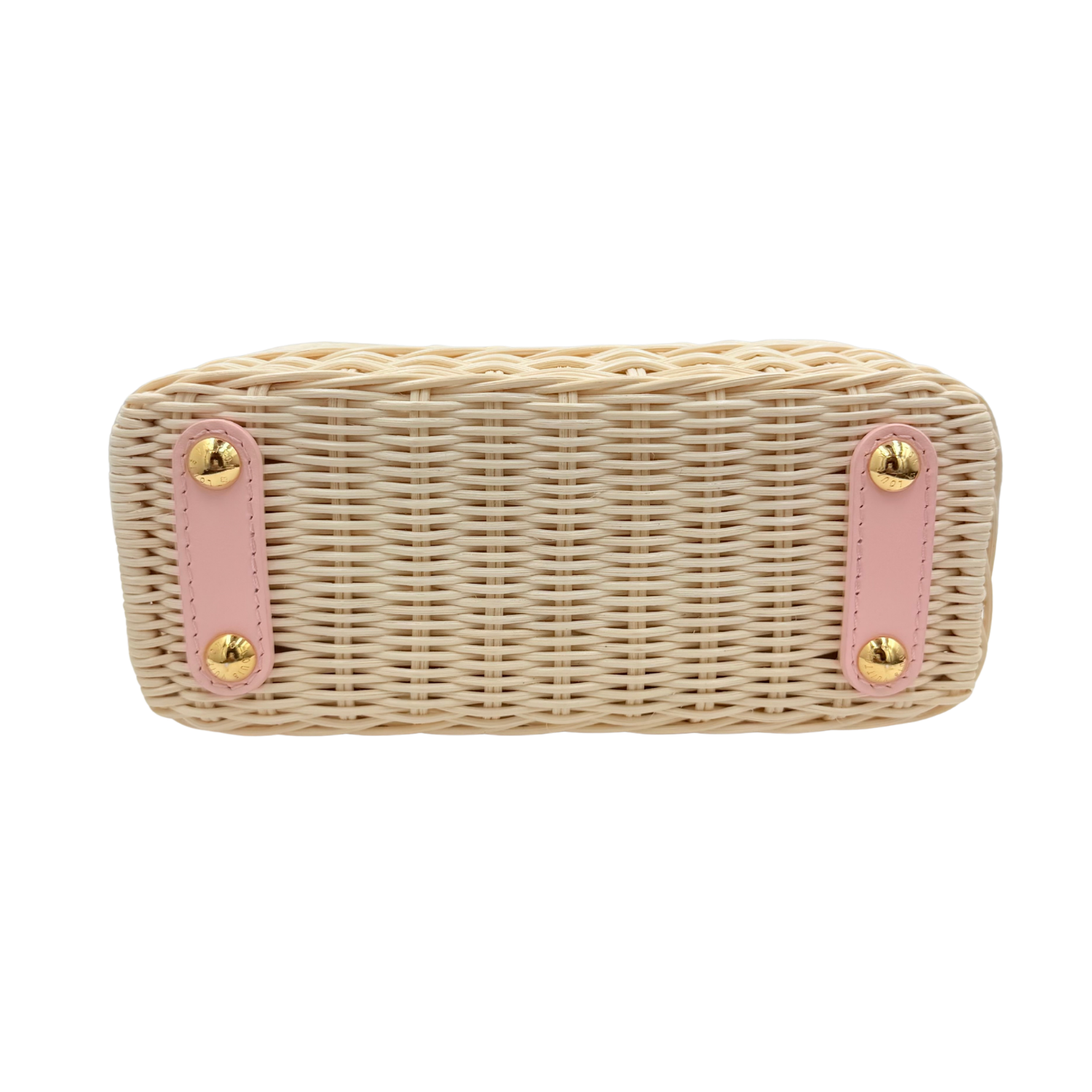 Louis Vuitton Mini Capucine Rattan and Denim Pink