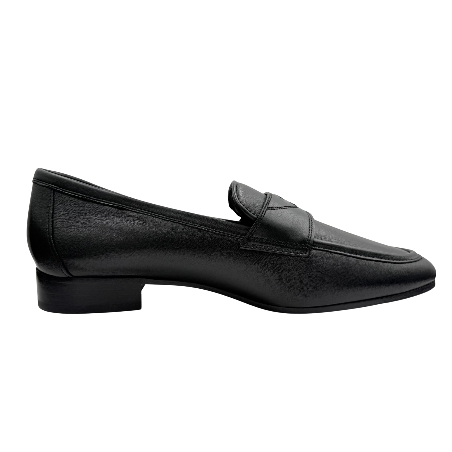 Chanel CC Calfskin Padded Uniform Stitched Loafers Black